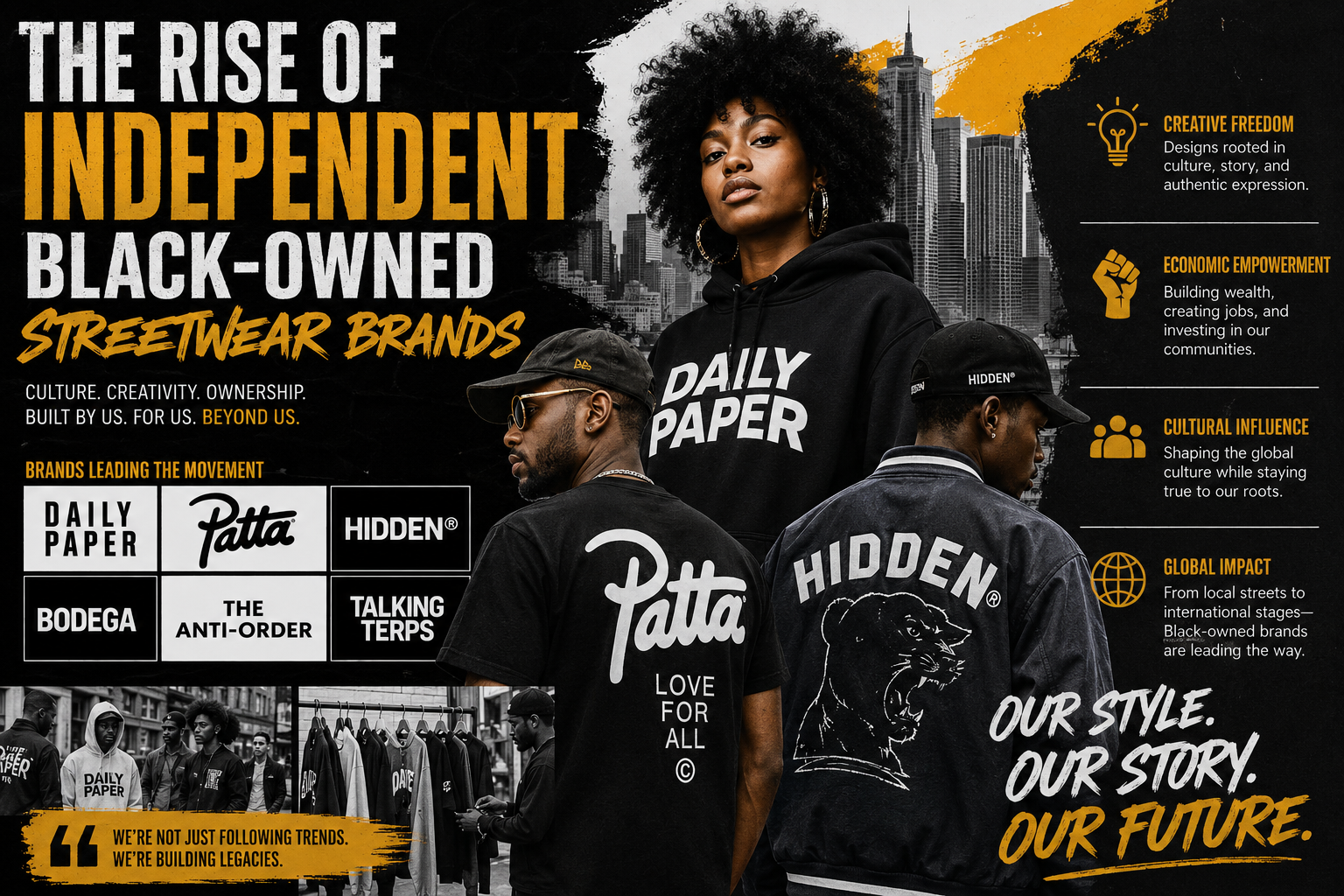 Independent Black-owned streetwear brands — PRB Afrofuturist graphic tees rooted in Black creativity and cultural authenticity