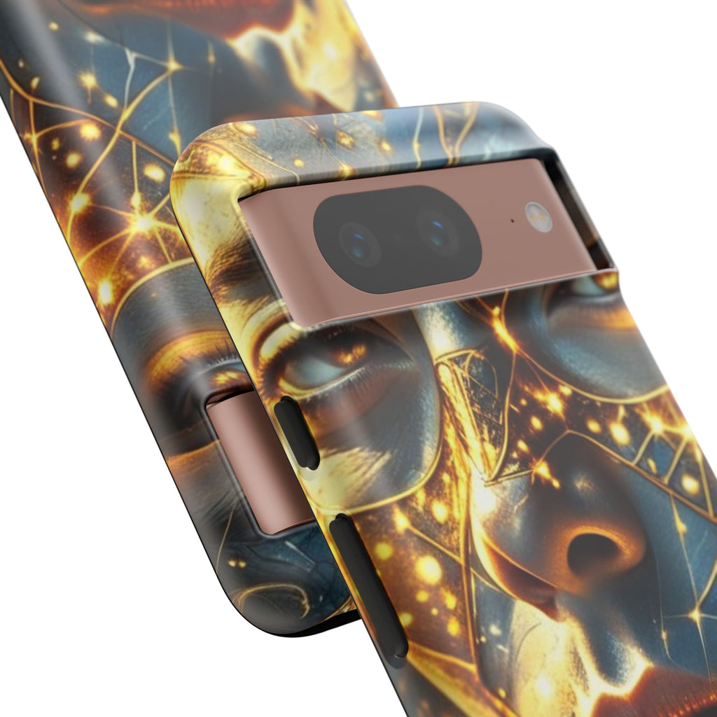 PRB Galactic Portrait Tough Case | Cosmic Face Phone Case, Starry Nebula Design by Power Runs Black