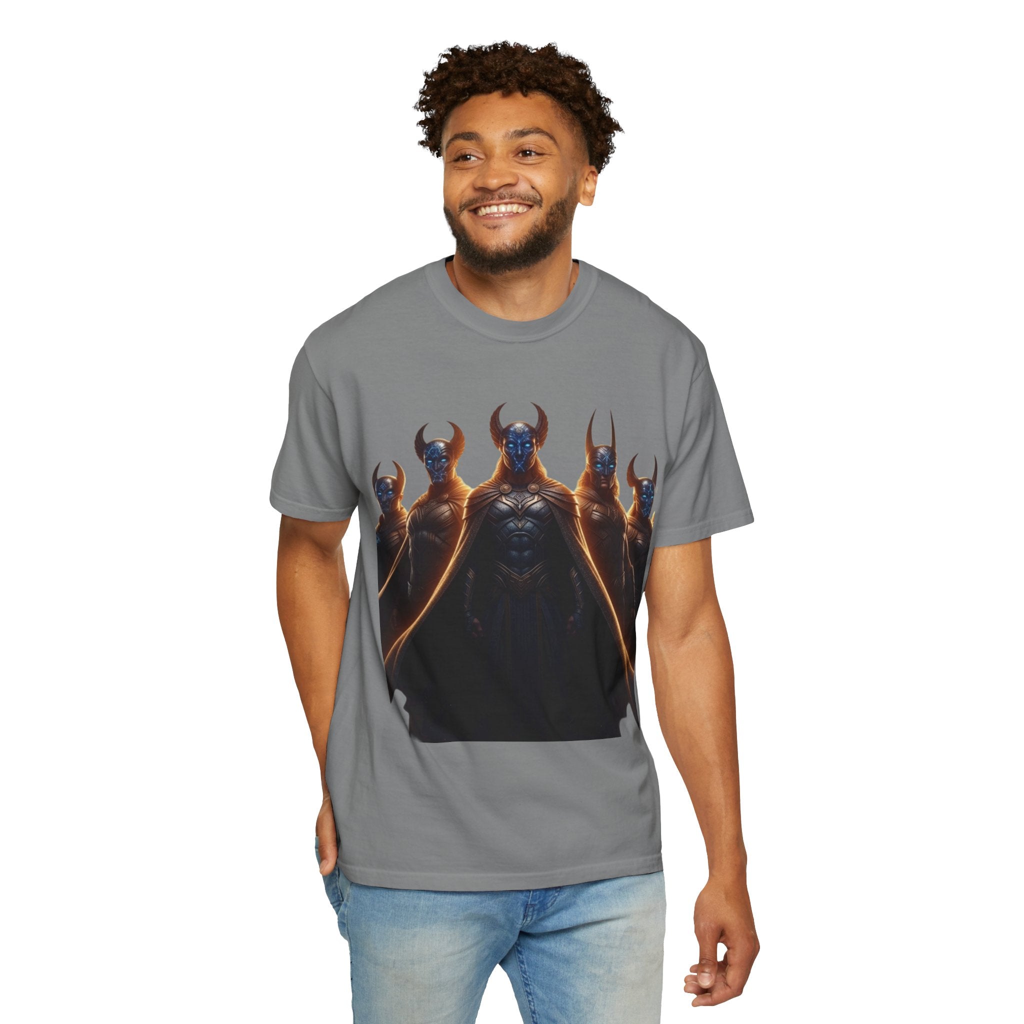 Power Runs Black PRB Dark Legion Graphic T-Shirt — Horned Warriors Fantasy Tee by Power Runs Black