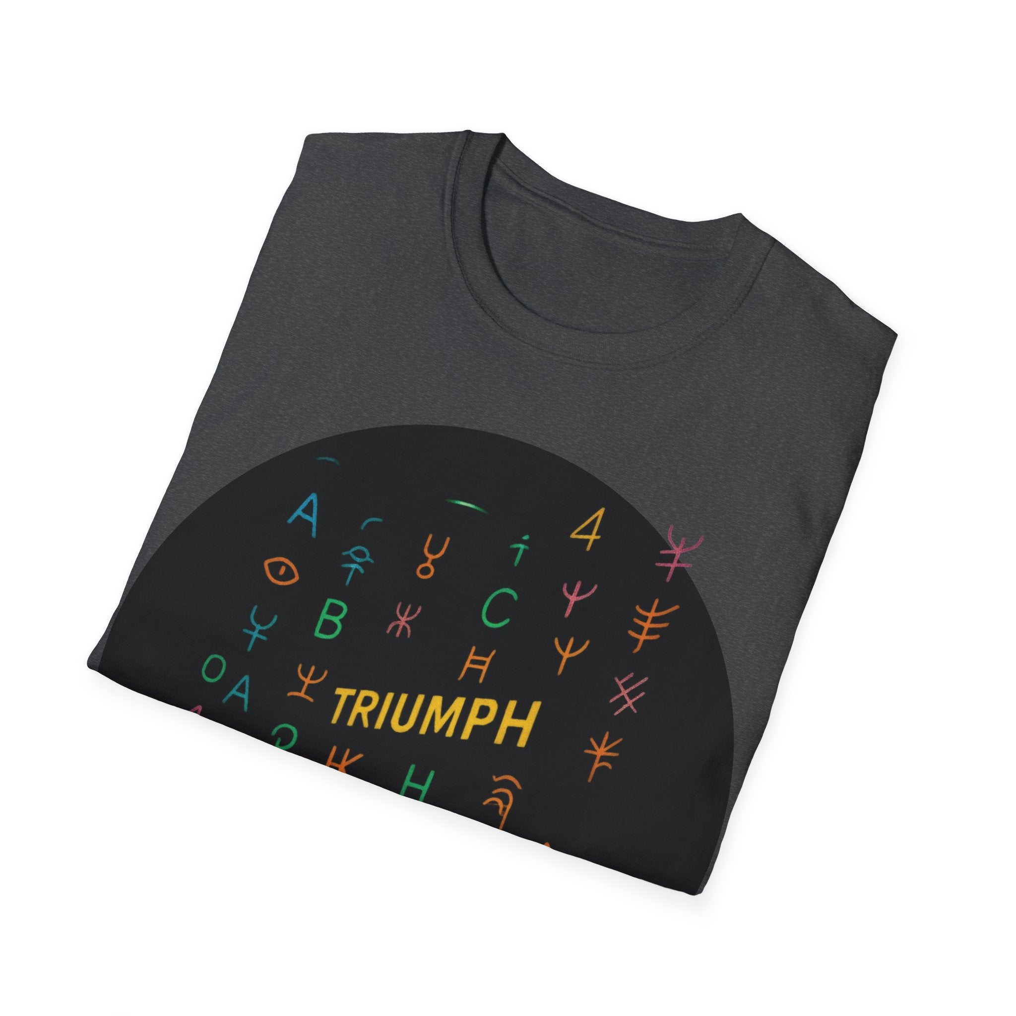 PRB Triumph Afro Hair Silhouette T-Shirt | Black Hair Alphabet Design by Power Runs Black