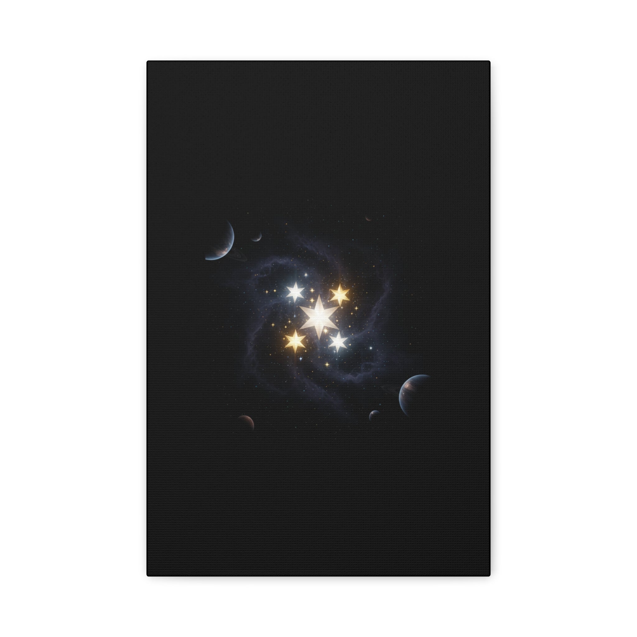Power Runs Black PRB Glowing Star Constellation Canvas by Power Runs Black
