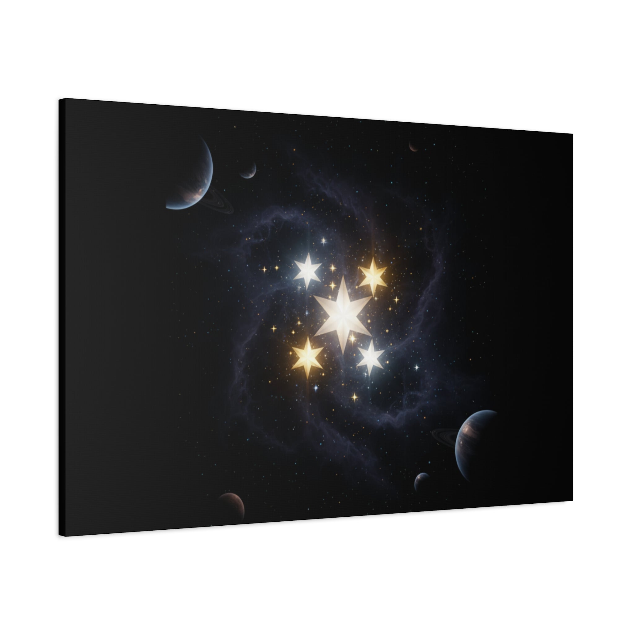 Power Runs Black PRB Glowing Star Constellation Canvas by Power Runs Black