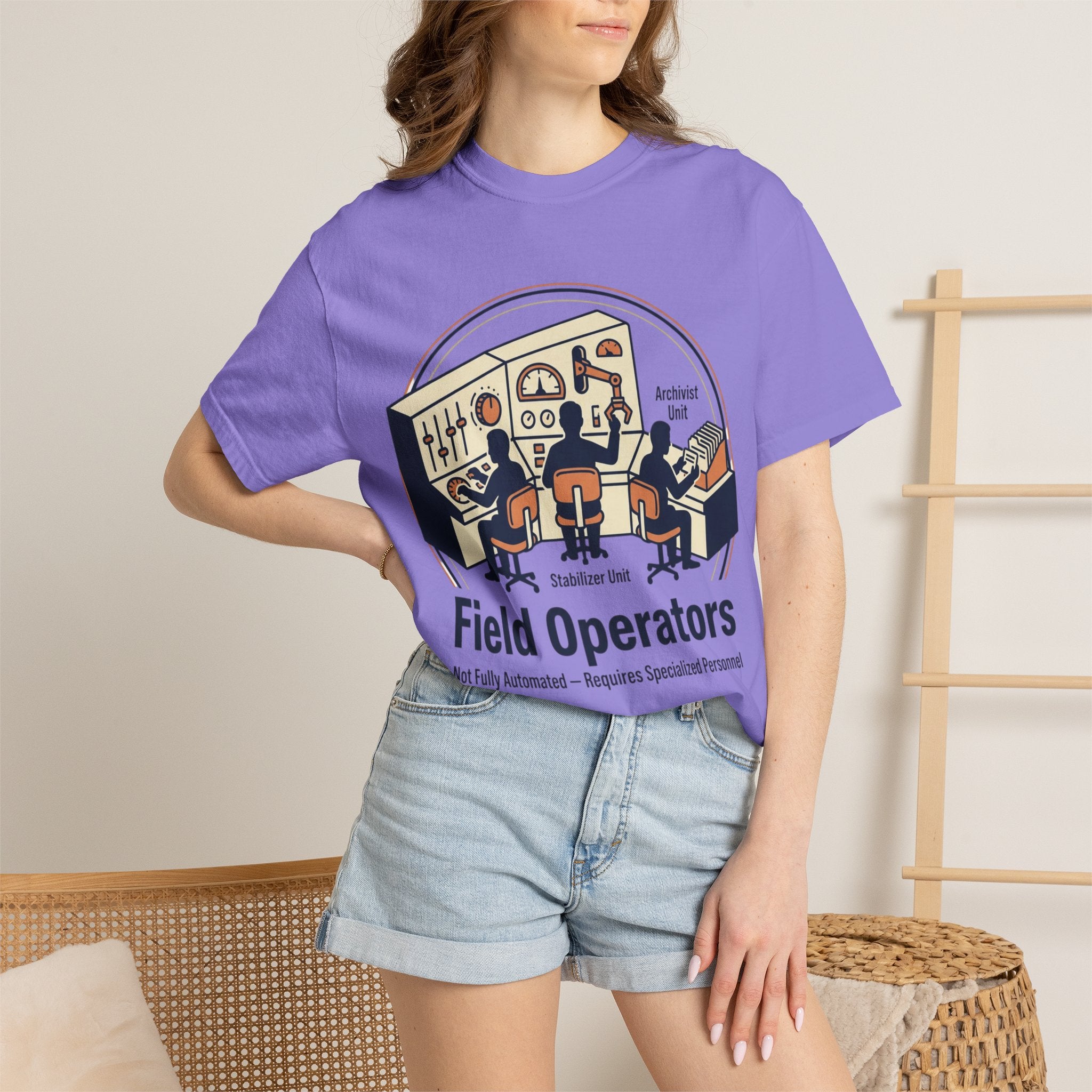 Power Runs Black PRB Field Operators T-Shirt — "Field Operators: Not Fully Automated — Requires Specialized Personnel" by Power Runs Black