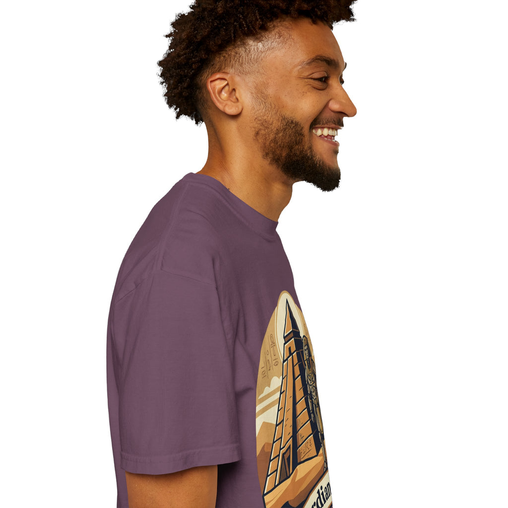 Power Runs Black PRB Guardian Unit T-Shirt — Egyptian Pyramid Sci‑Fi Graphic Tee by Power Runs Black