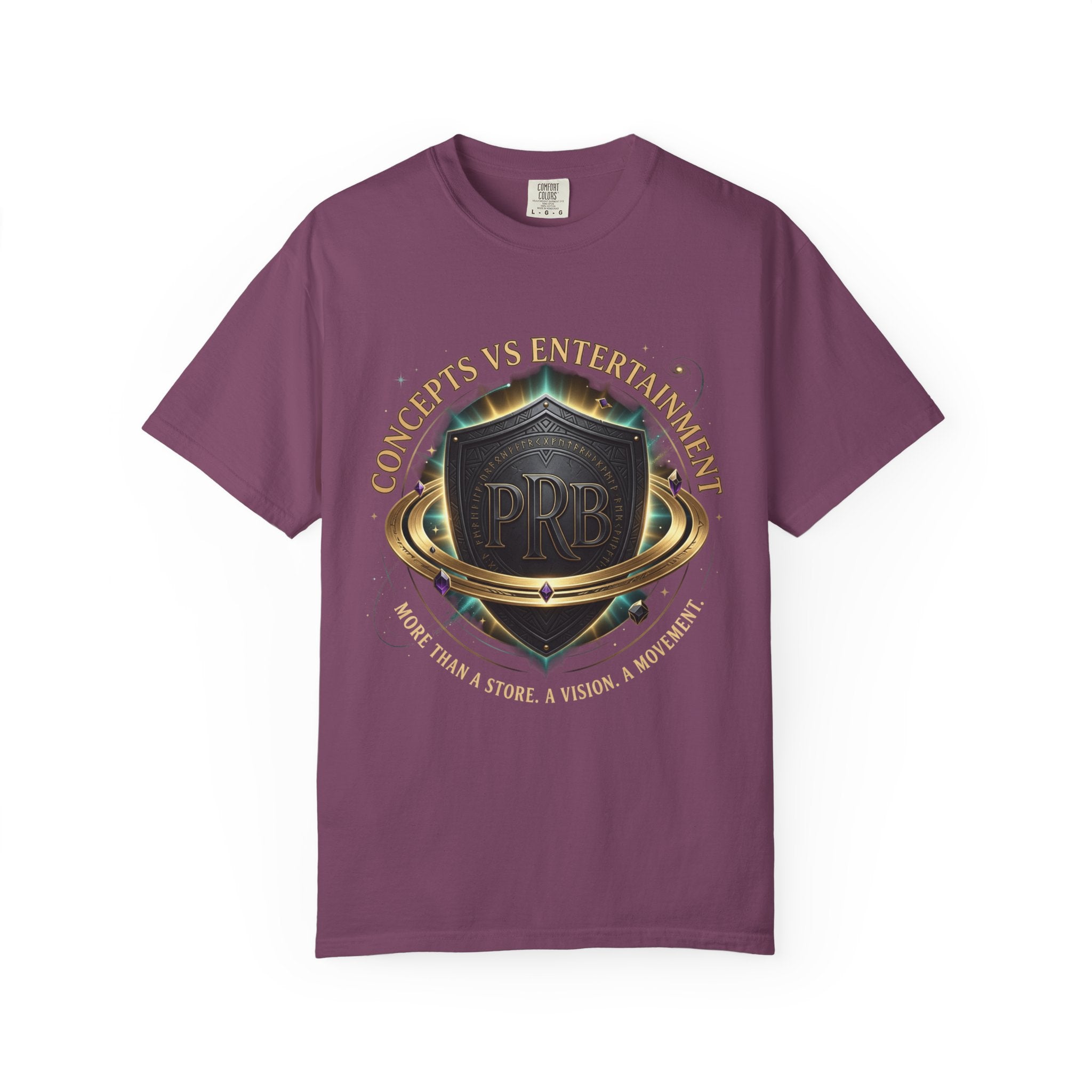 Concepts VS Entertainment Emblem Graphic T-Shirt | Heraldic Crest Tee by Printify