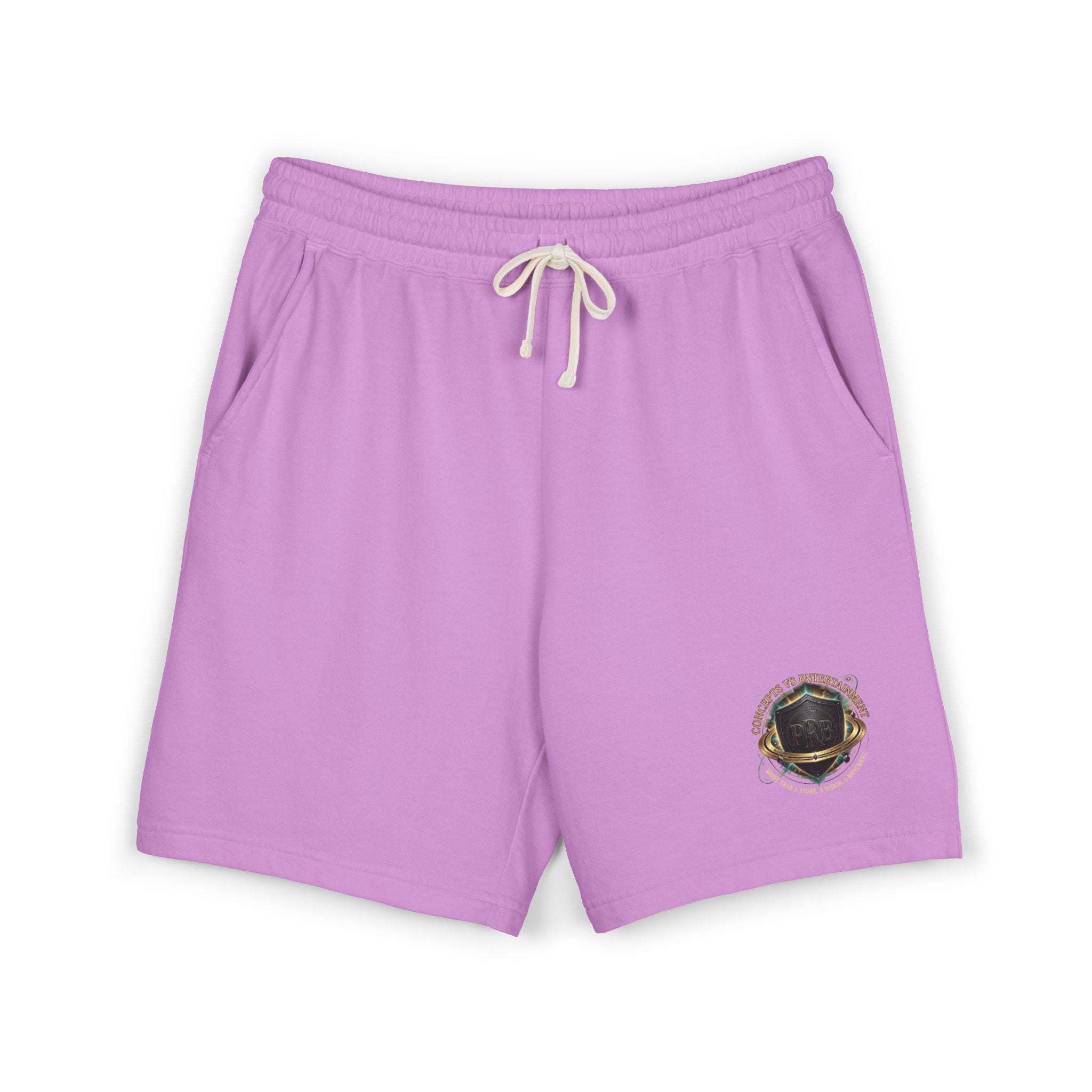 Printify PRB Fleece Sweat Shorts — Vintage Crest Pocket Graphic - Trousers