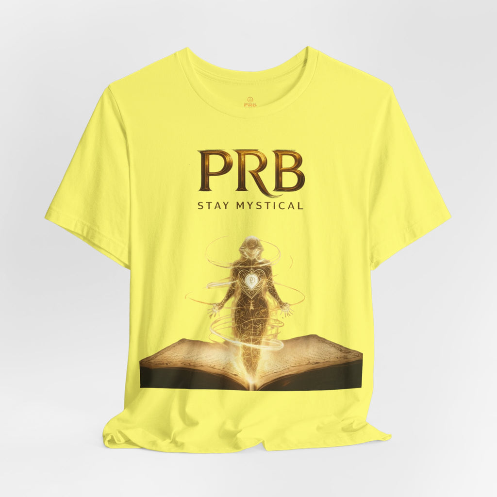 PRB Mystical Graphic Tee – "PRB Stay Mystical" Spiritual Book & Light Design by Power Runs Black