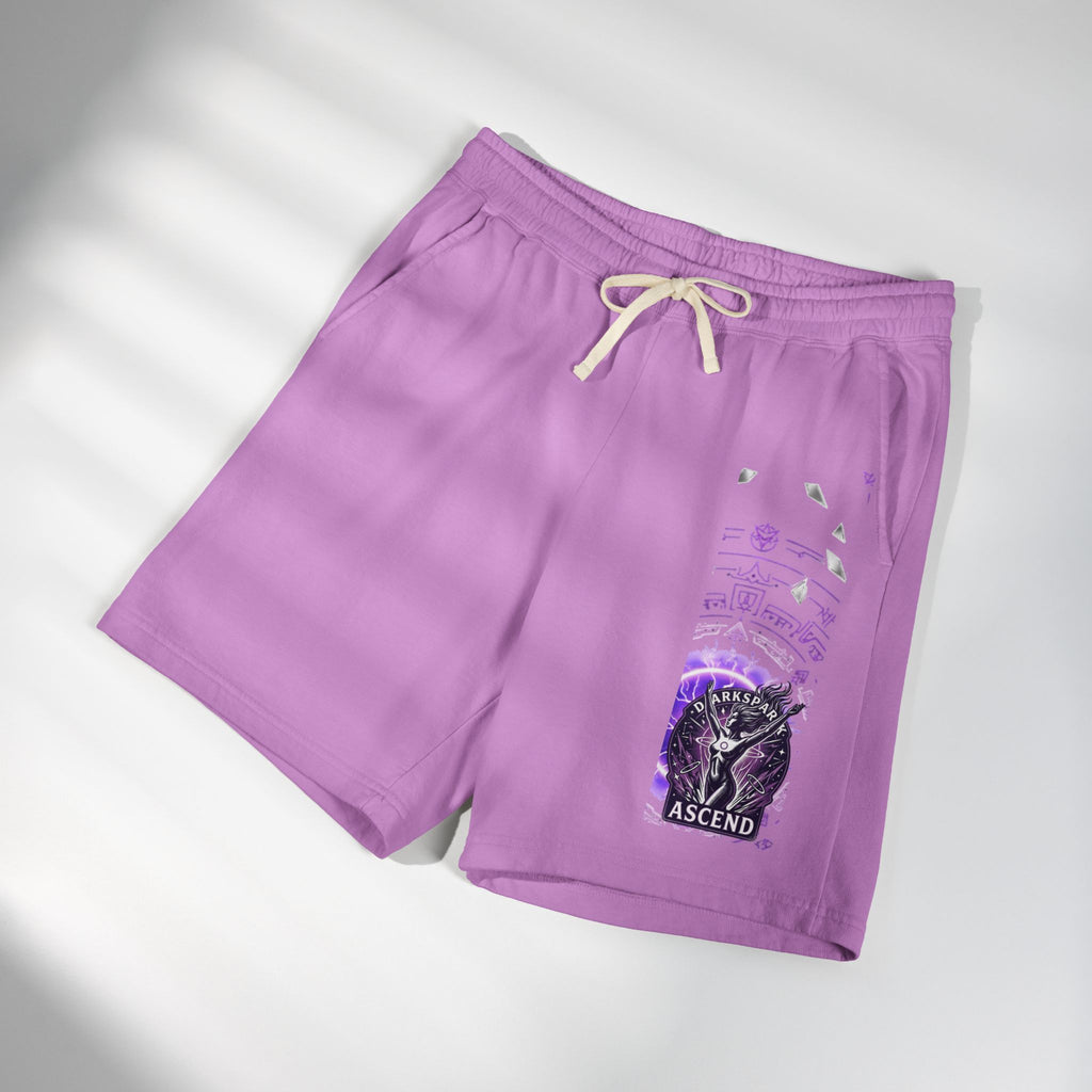 Power Runs Black PRB Ascend Graphic Sweat Shorts — Light Fleece Athletic Lounge Shorts by Power Runs Black