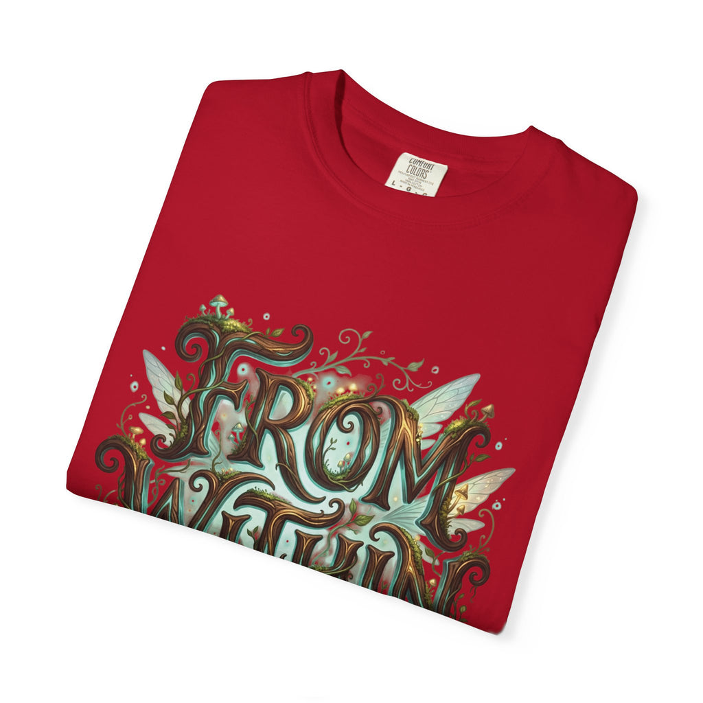 Power Runs Black PRB From Within T-shirt | Nature Typography Forest Illustration by Printify