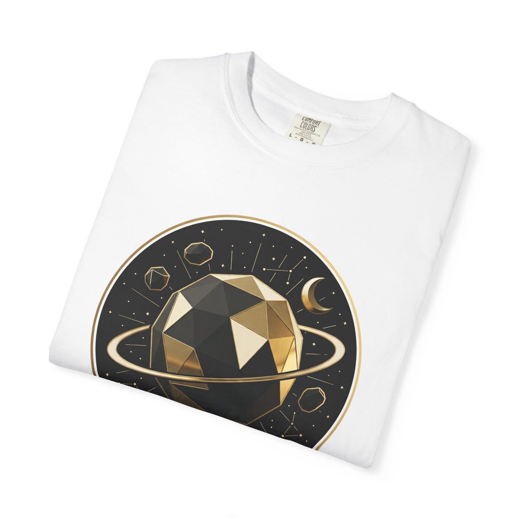 PRB Cosmos Geometric Planet T-Shirt by Power Runs Black