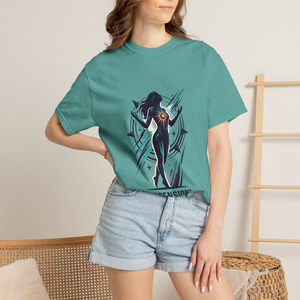 Power Runs Black PRB Ascension Graphic T-Shirt — Cosmic Silhouette Tee by Printify