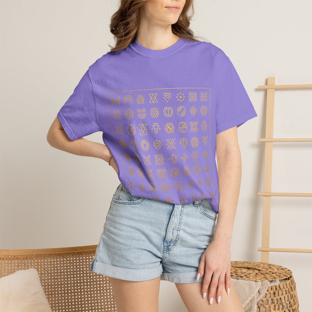 PRB Symbol Grid Graphic Tee — Garment-Dyed Heavyweight Cotton | Power Runs Black by Power Runs Black