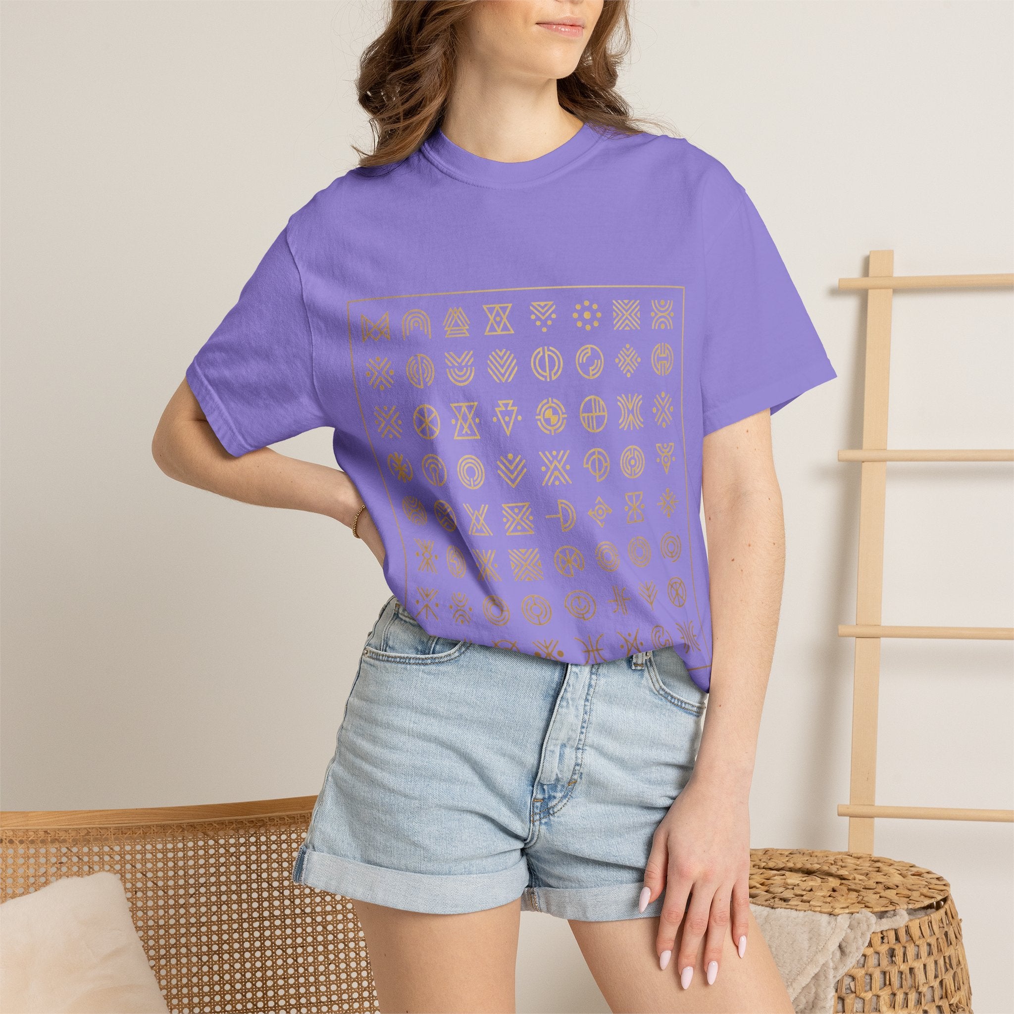 PRB Symbol Grid Graphic Tee — Garment-Dyed Heavyweight Cotton | Power Runs Black by Power Runs Black
