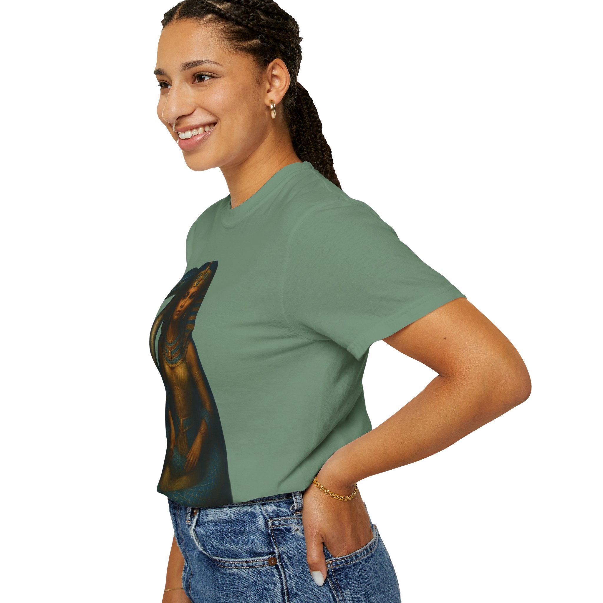PRB Egyptian Goddess with Snake T-Shirt | Pharaoh Serpent Art Tee by Power Runs Black