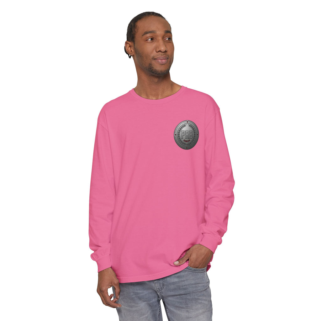 PRB The Starbound Seven graphic long sleeve shirt | cosmic superhero poster by Power Runs Black