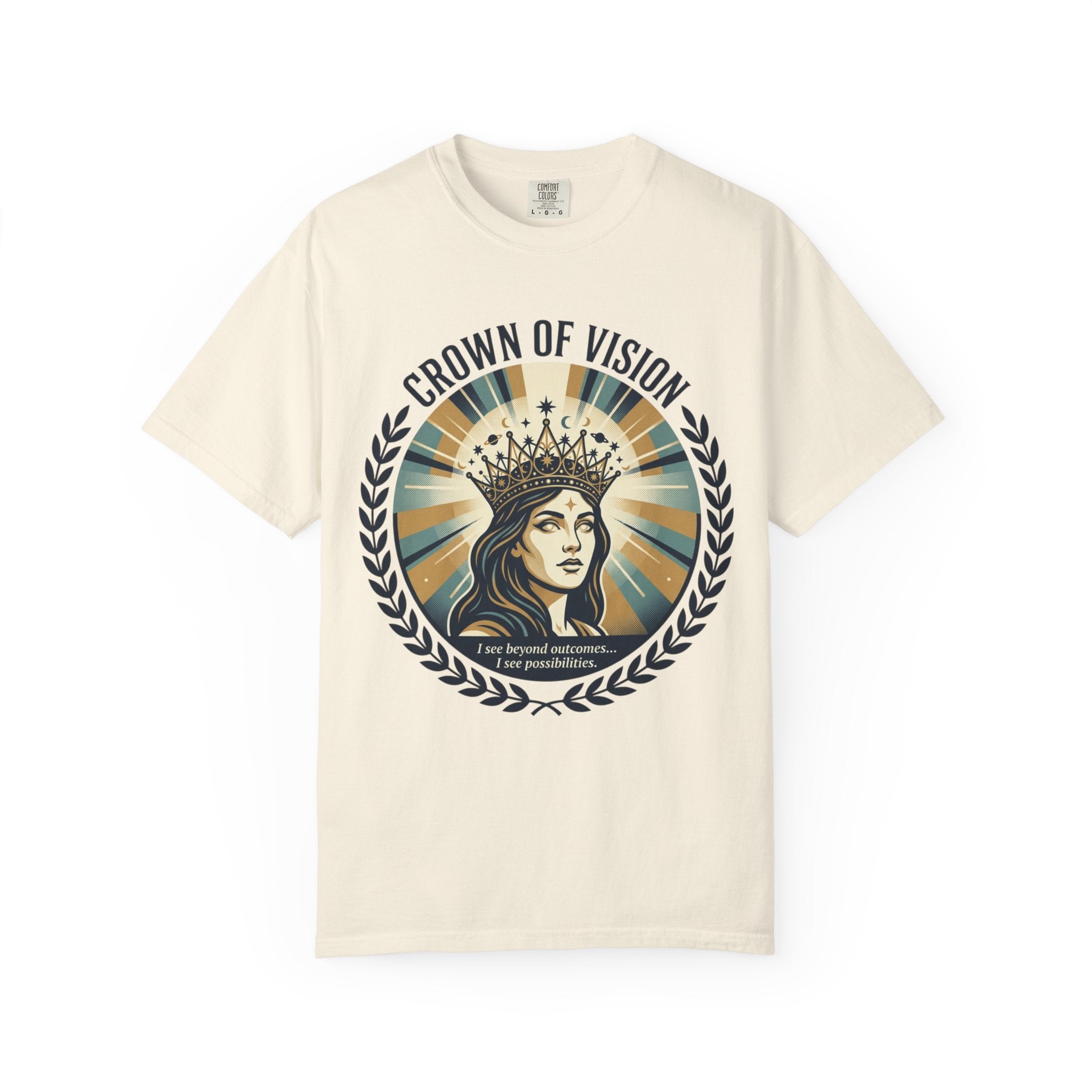 Power Runs Black Crown of Vision T-Shirt — Vintage Inspirational Graphic Tee by Printify