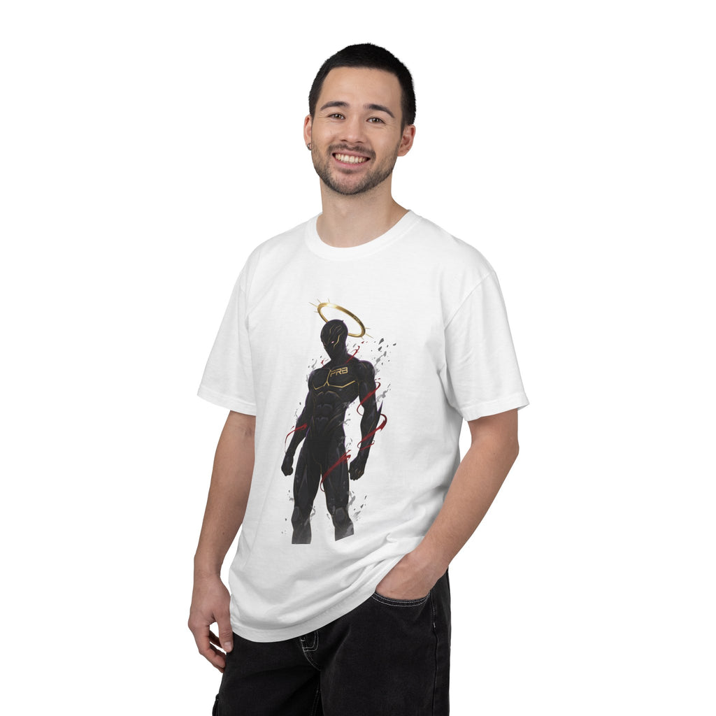 PRB Shadow Hero Graphic T-Shirt — Haloed Vigilante Illustration by Power Runs Black