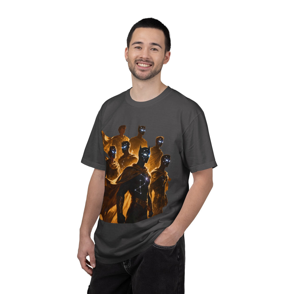 PRB Cosmic Heroes Graphic Tee (Golden Cloaks & Starry Faces) by Power Runs Black