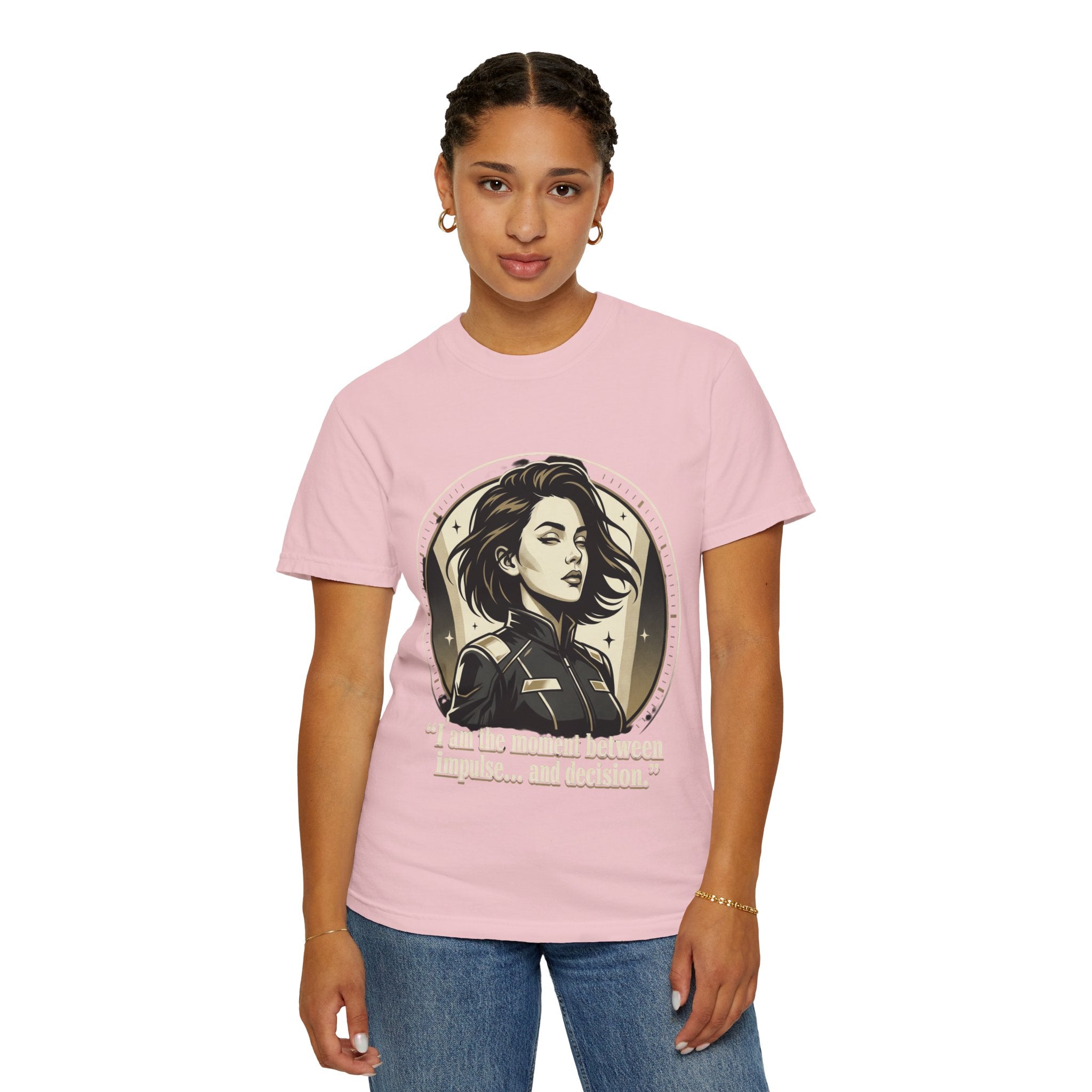 Power Runs Black Retro Space Captain Portrait T-Shirt — 'Fearless Commander' Graphic Tee by Power Runs Black