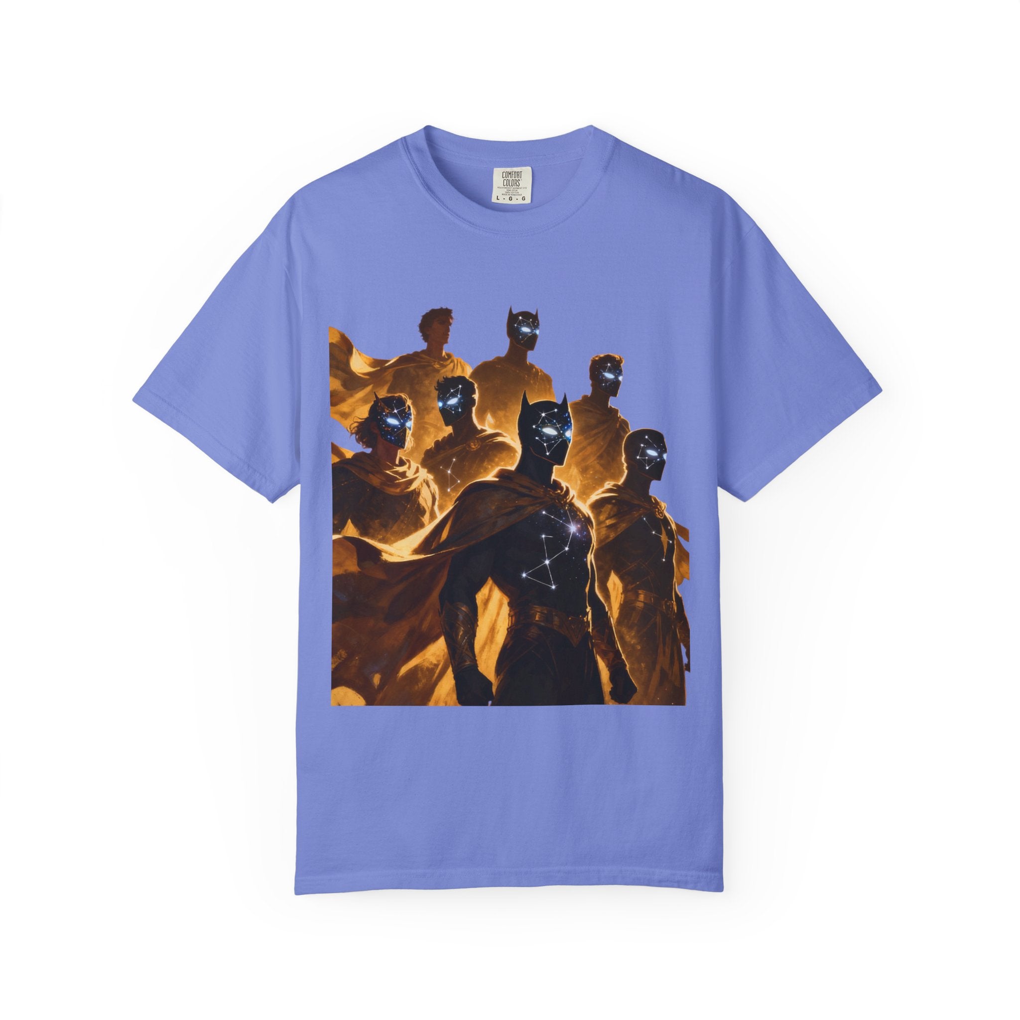 PRB Cosmic Heroes Graphic Tee (Golden Cloaks & Starry Faces) by Power Runs Black