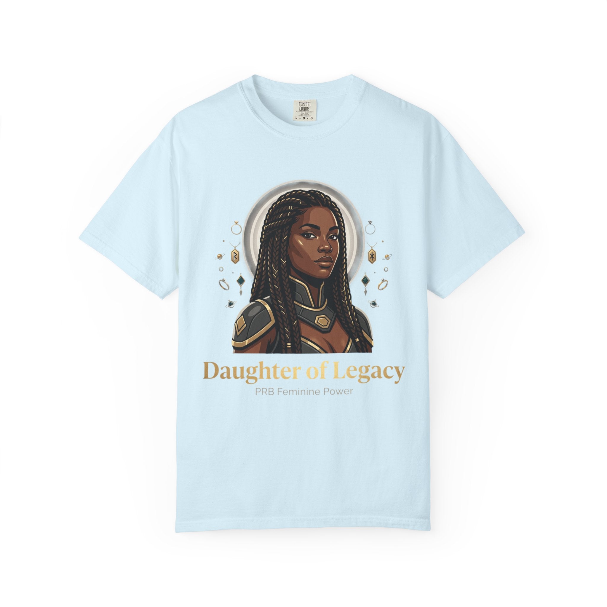 PRB Daughter of Legacy Graphic T-Shirt | Afrocentric Heroine Portrait Tee by Printify