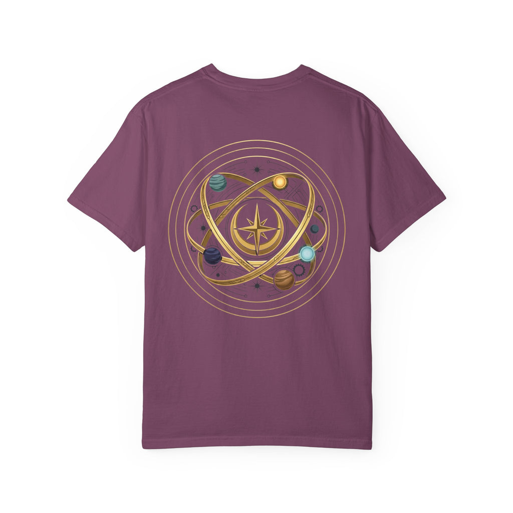 PRB Crown & Cosmos Graphic T-Shirt | Gold Royal Crest & Celestial Back by Printify
