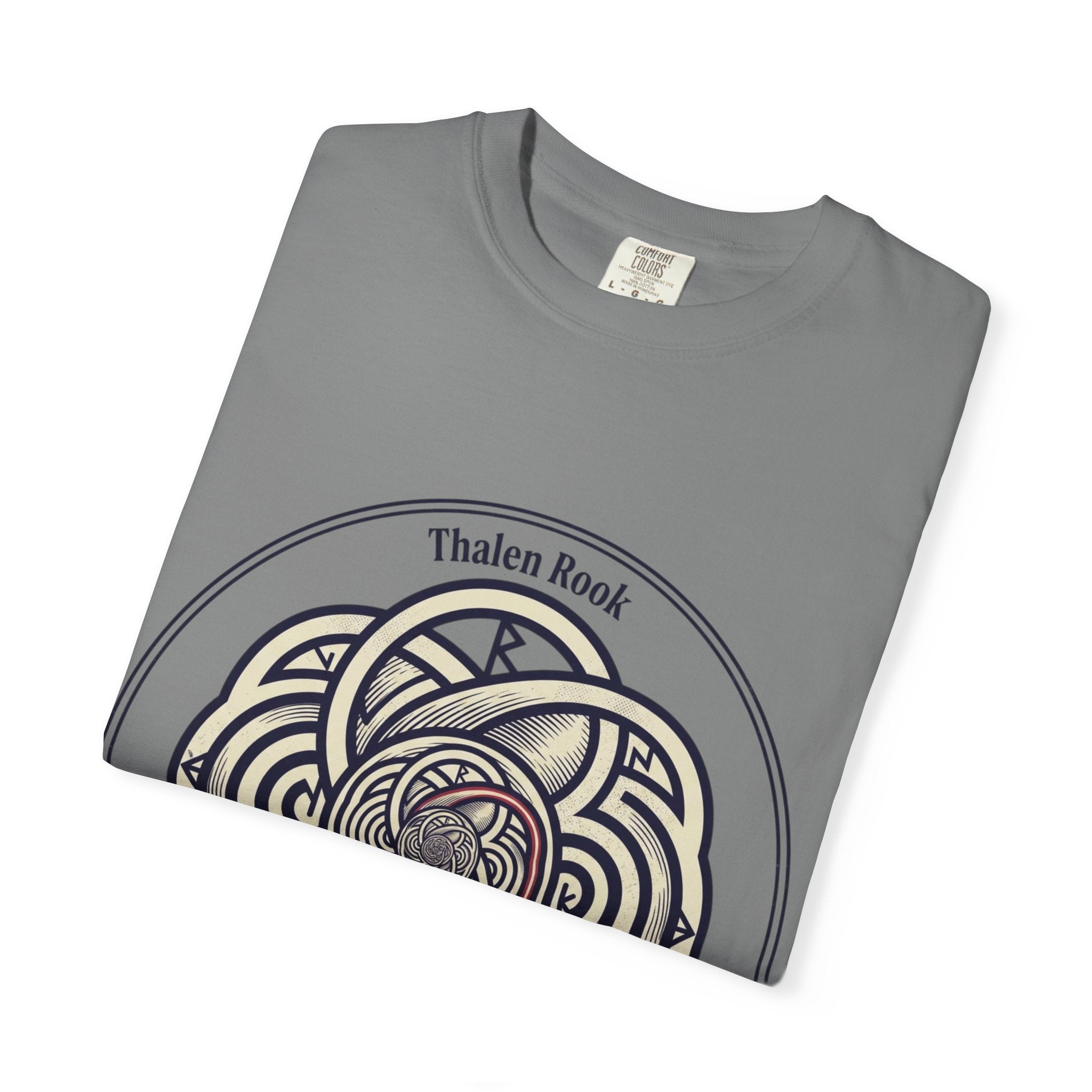 Power Runs Black PRB Thalen Rook Celtic Knot Graphic T-Shirt — "He stared too long..." Quote Tee by Printify