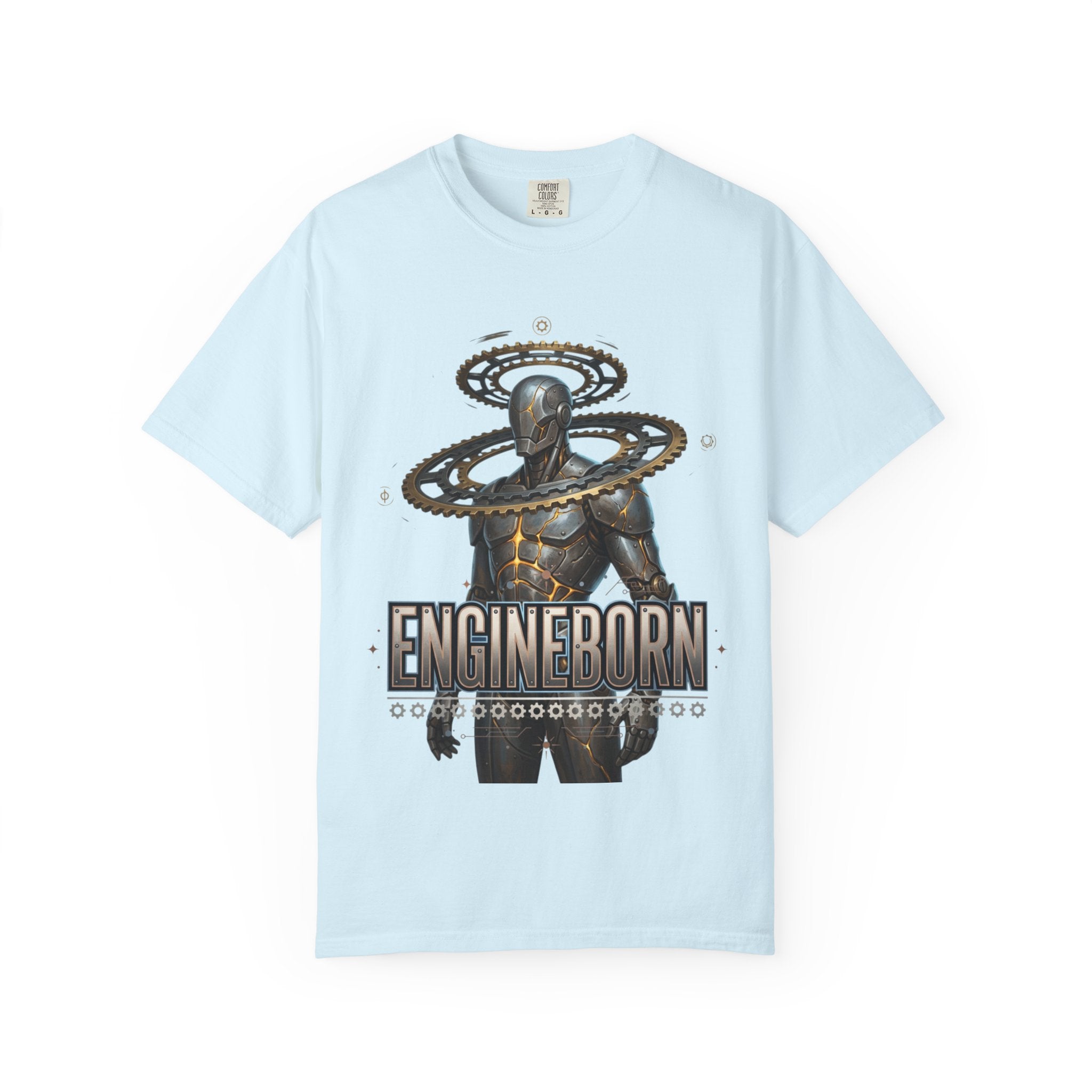 Printify PRB Engineborn Cyborg Figure T-shirt | Futuristic Robot Art - T-Shirt