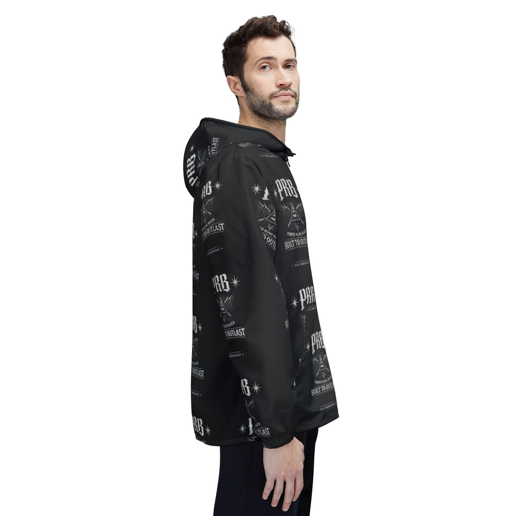 PRB 'Built to Outlast' Windbreaker Jacket by Power Runs Black