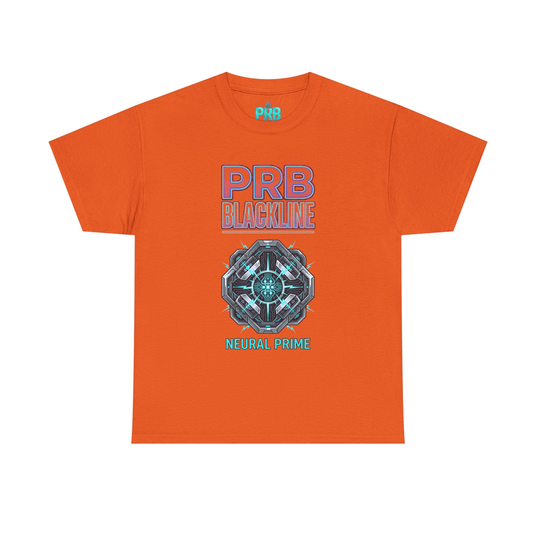PRB Blackline Neural Prime Tech Tee — Futuristic Sci‑Fi Circuit Graphic T-Shirt by Printify