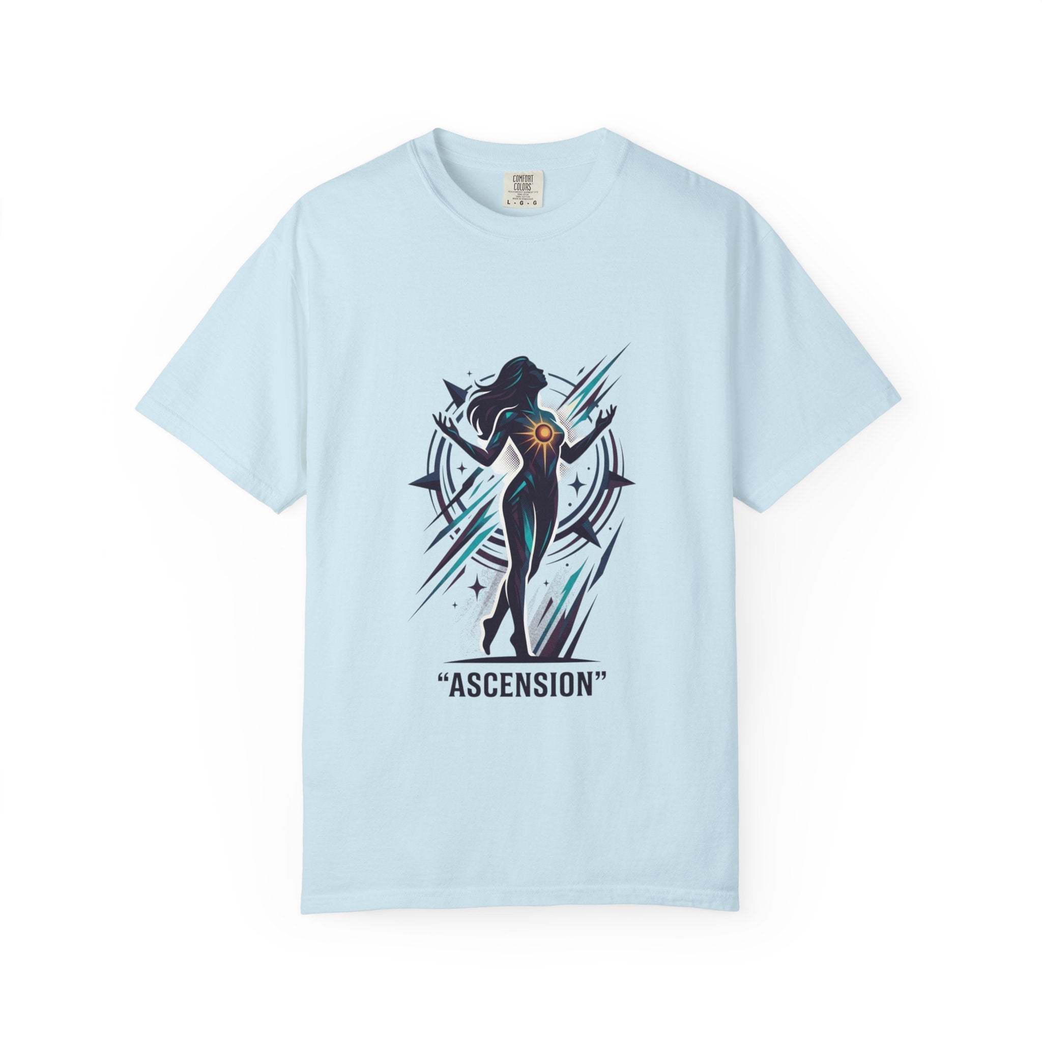 Power Runs Black PRB Ascension Graphic T-Shirt — Cosmic Silhouette Tee by Power Runs Black