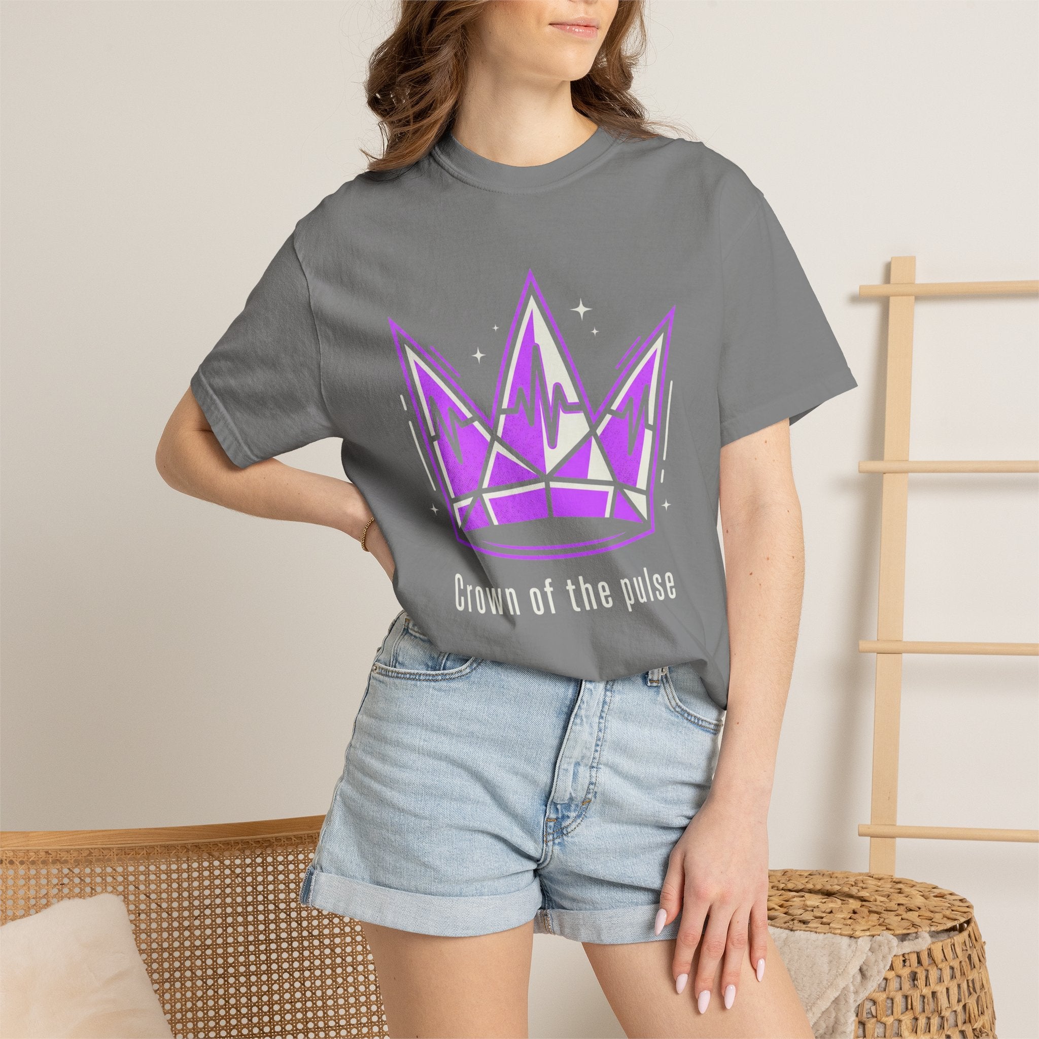 Power Runs Black PRB Crown Graphic T-Shirt — Purple Royal Crown Streetwear Tee by Power Runs Black