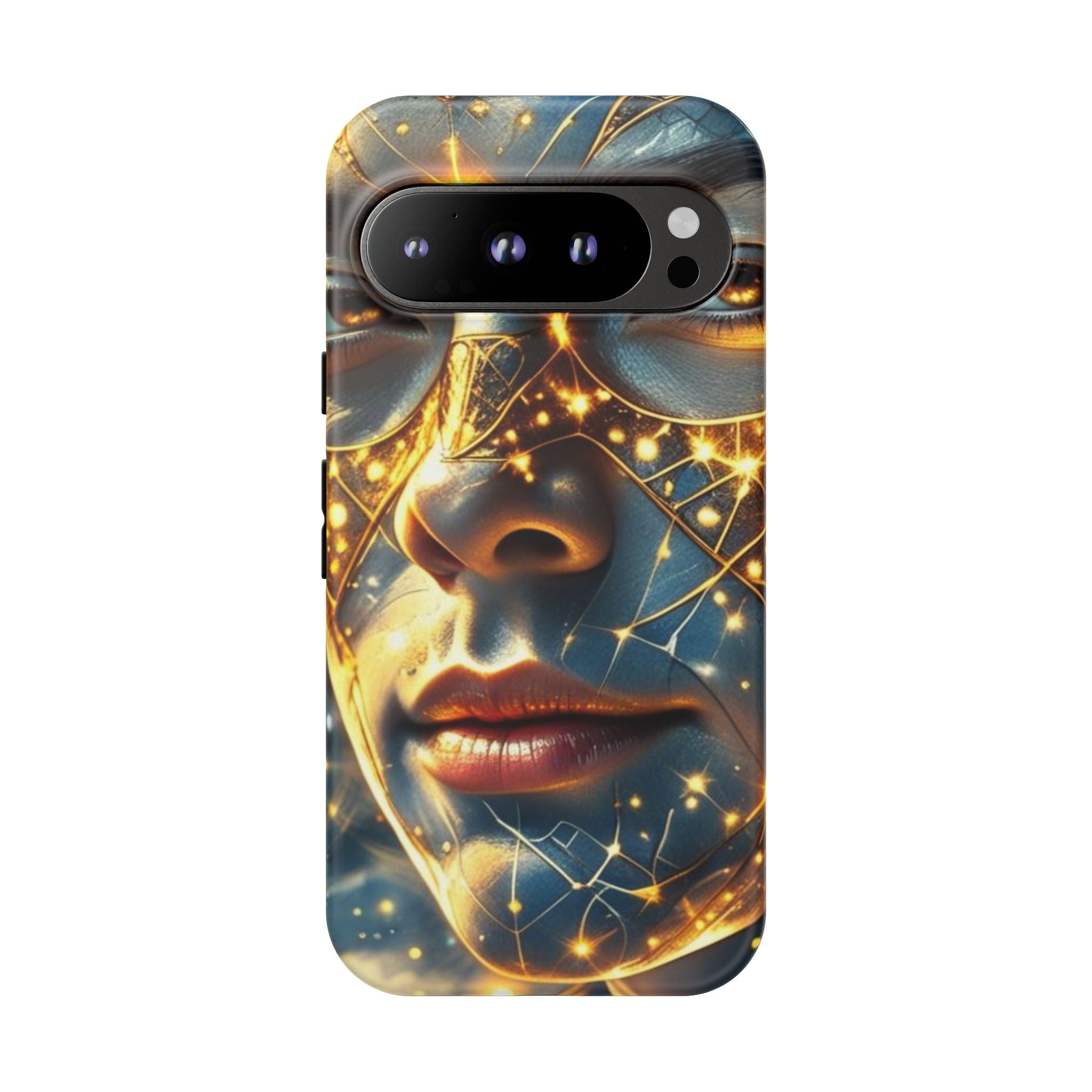 PRB Galactic Portrait Tough Case | Cosmic Face Phone Case, Starry Nebula Design by Printify