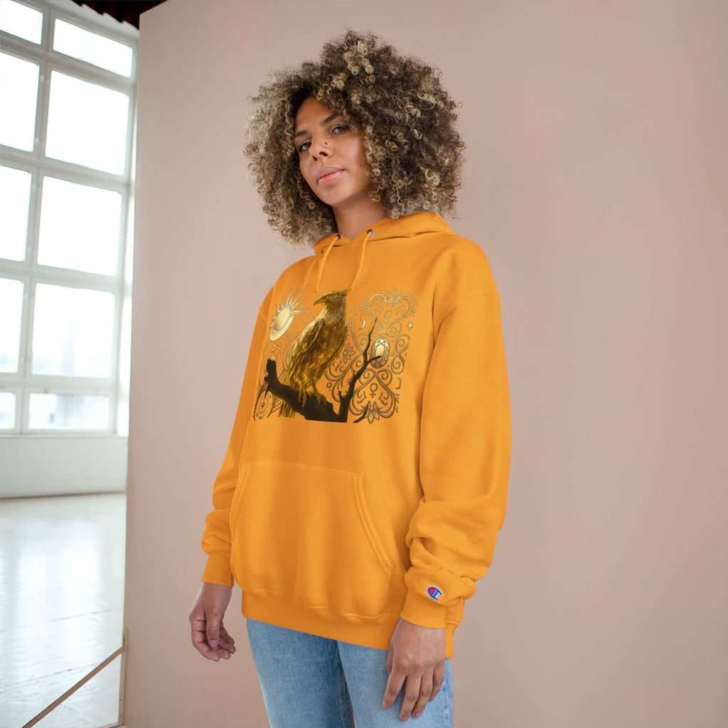 PRB Golden Owl Sundial Graphic Champion Hoodie by Power Runs Black