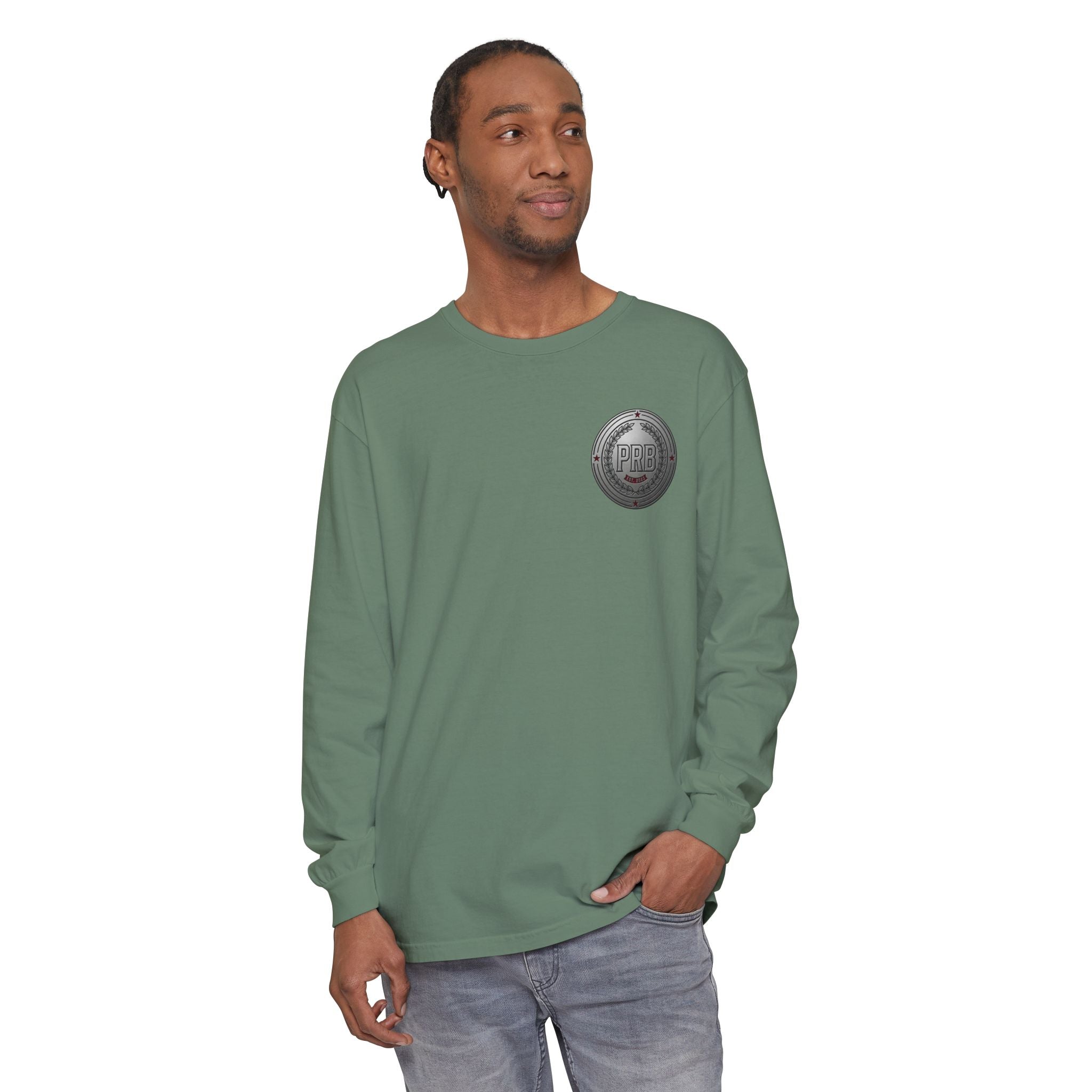 PRB The Starbound Seven graphic long sleeve shirt | cosmic superhero poster by Power Runs Black