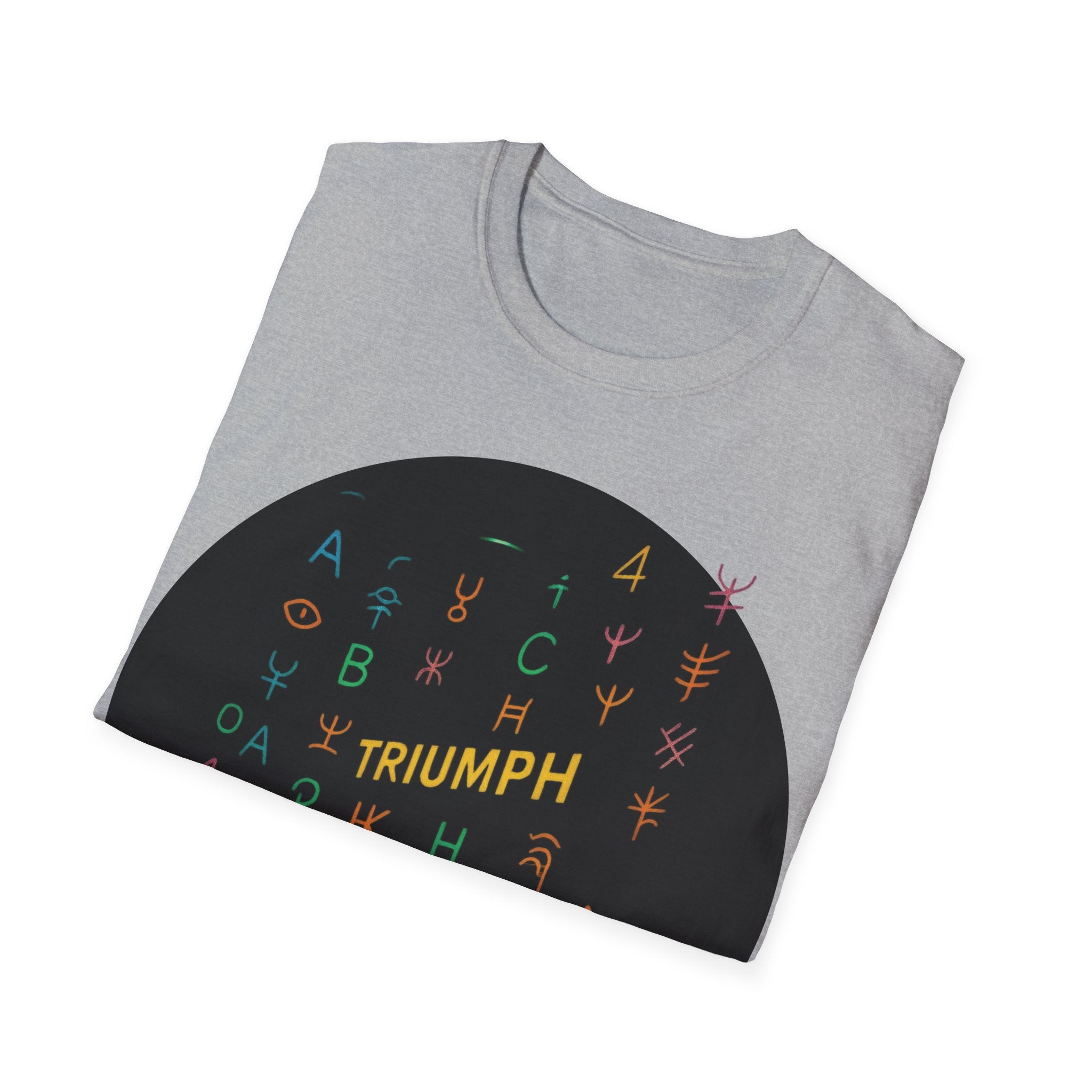 PRB Triumph Afro Hair Silhouette T-Shirt | Black Hair Alphabet Design by Power Runs Black
