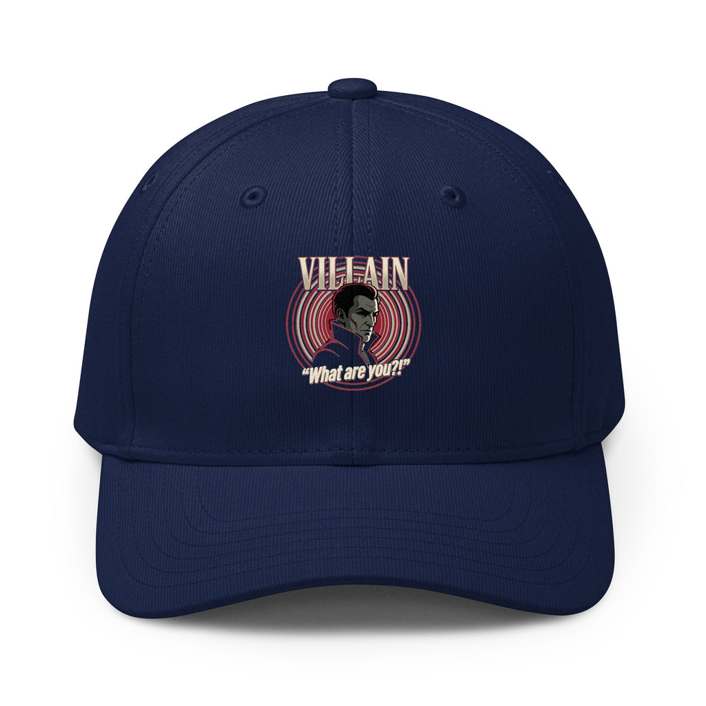 Power Runs Black Retro Portrait Adidas Cap — "What are you Villain" Fan Hat by Power Runs Black