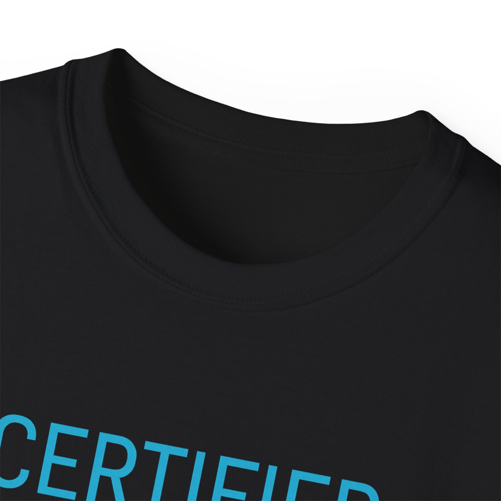 PRB Certified Classic portrait tee | Retro portrait holding light by Power Runs Black