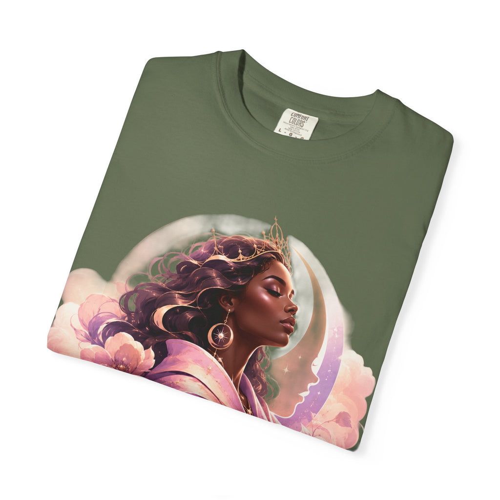 Power Runs Black graphic tee | Black woman portrait, Afro empowerment shirt by Power Runs Black