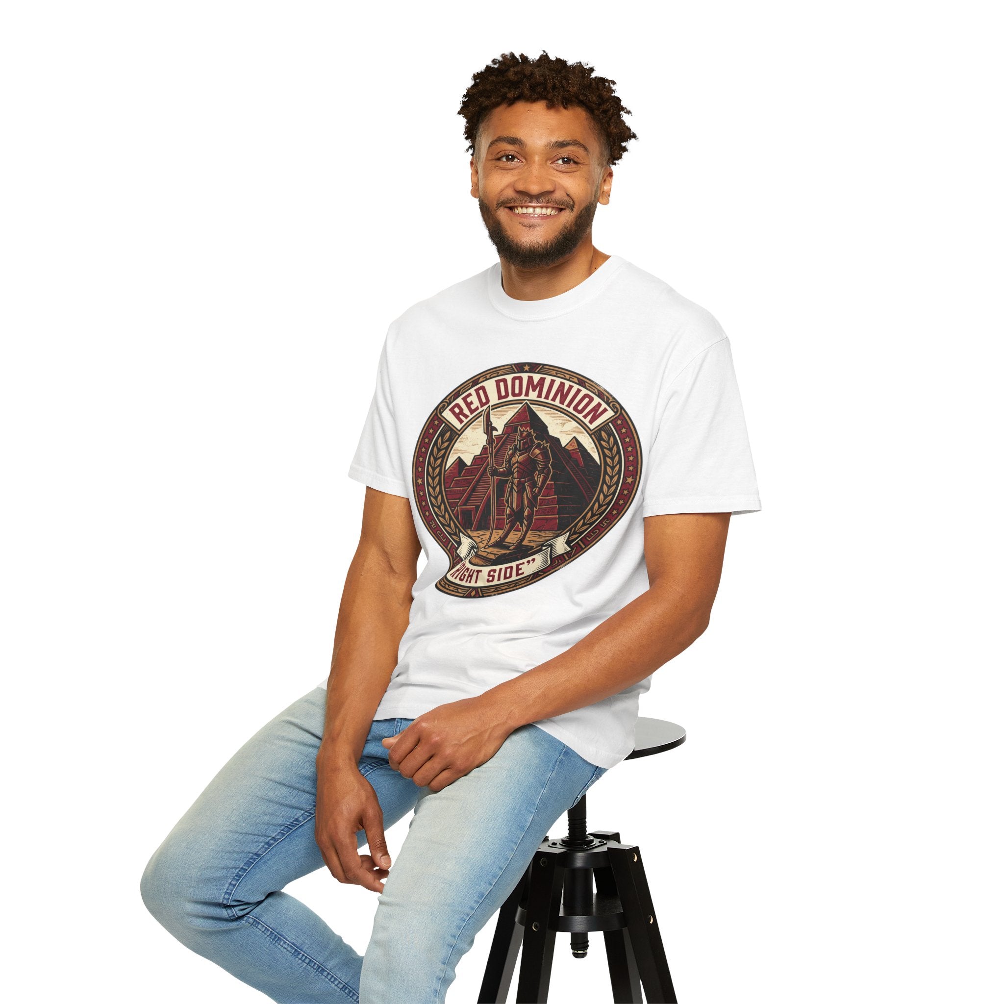 Power Runs Black PRB Red Dominion 'Right Side' Graphic T-Shirt by Power Runs Black