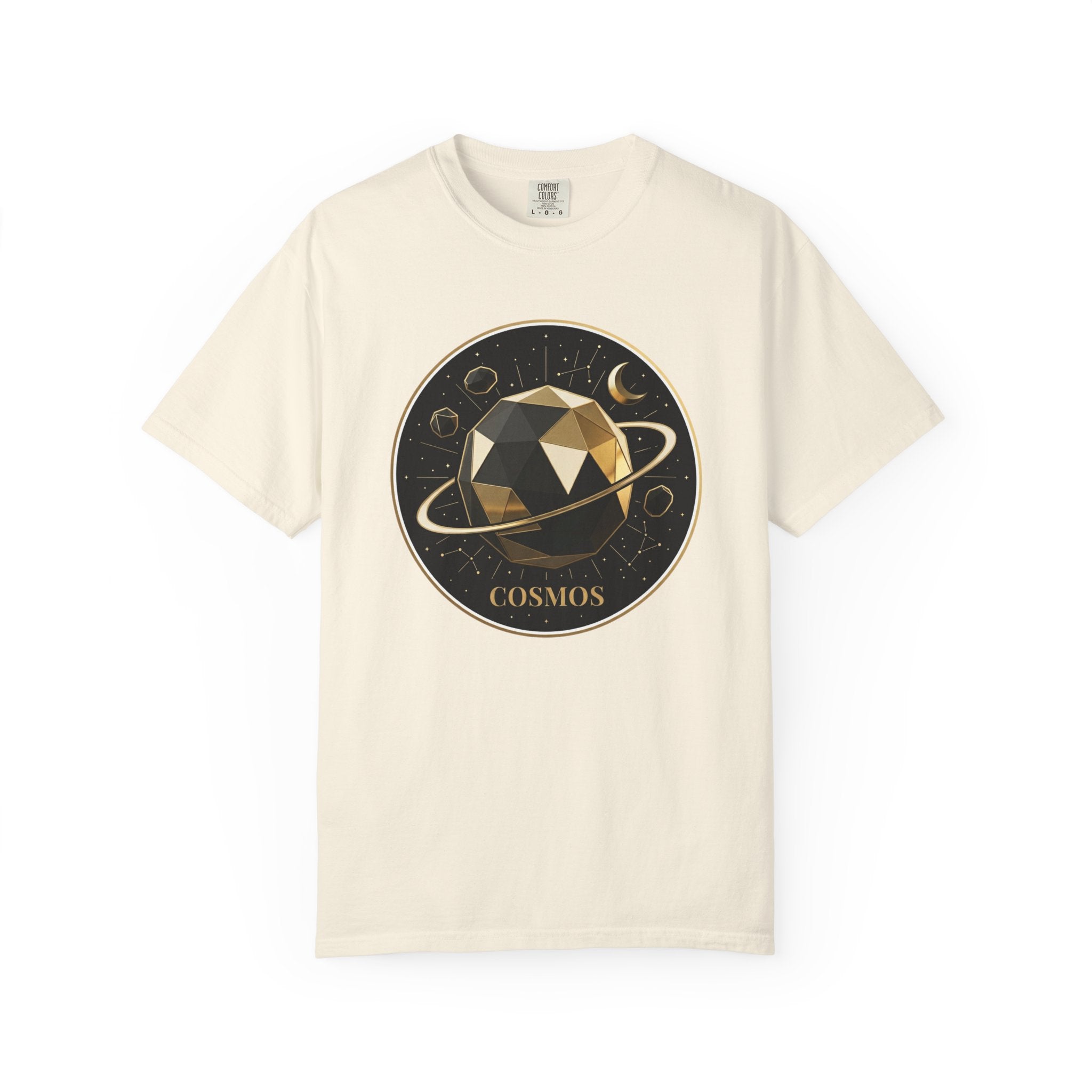 PRB Cosmos Geometric Planet T-Shirt by Power Runs Black