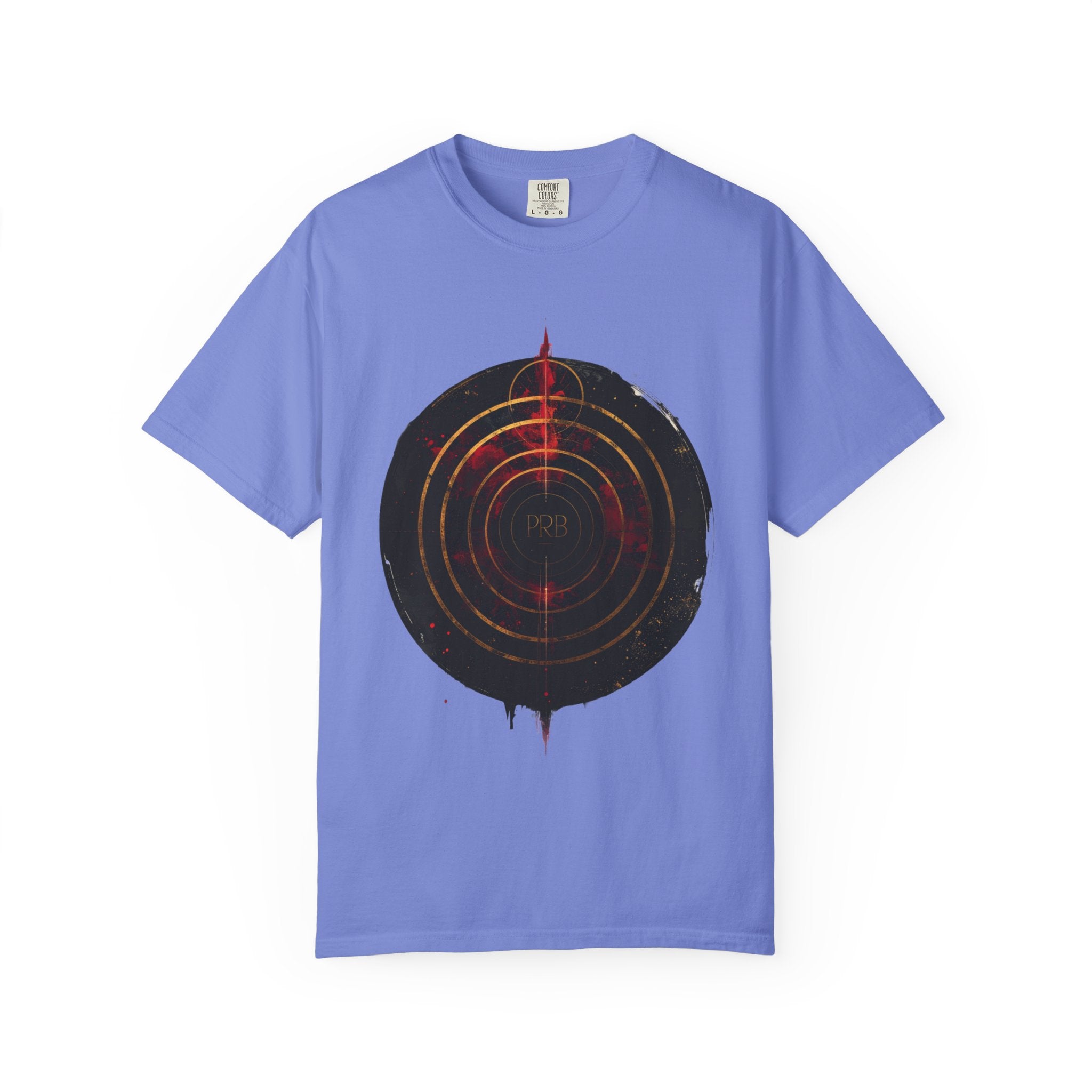 PRB Target Bullseye T-Shirt — Retro Circular Target Graphic Tee by Power Runs Black
