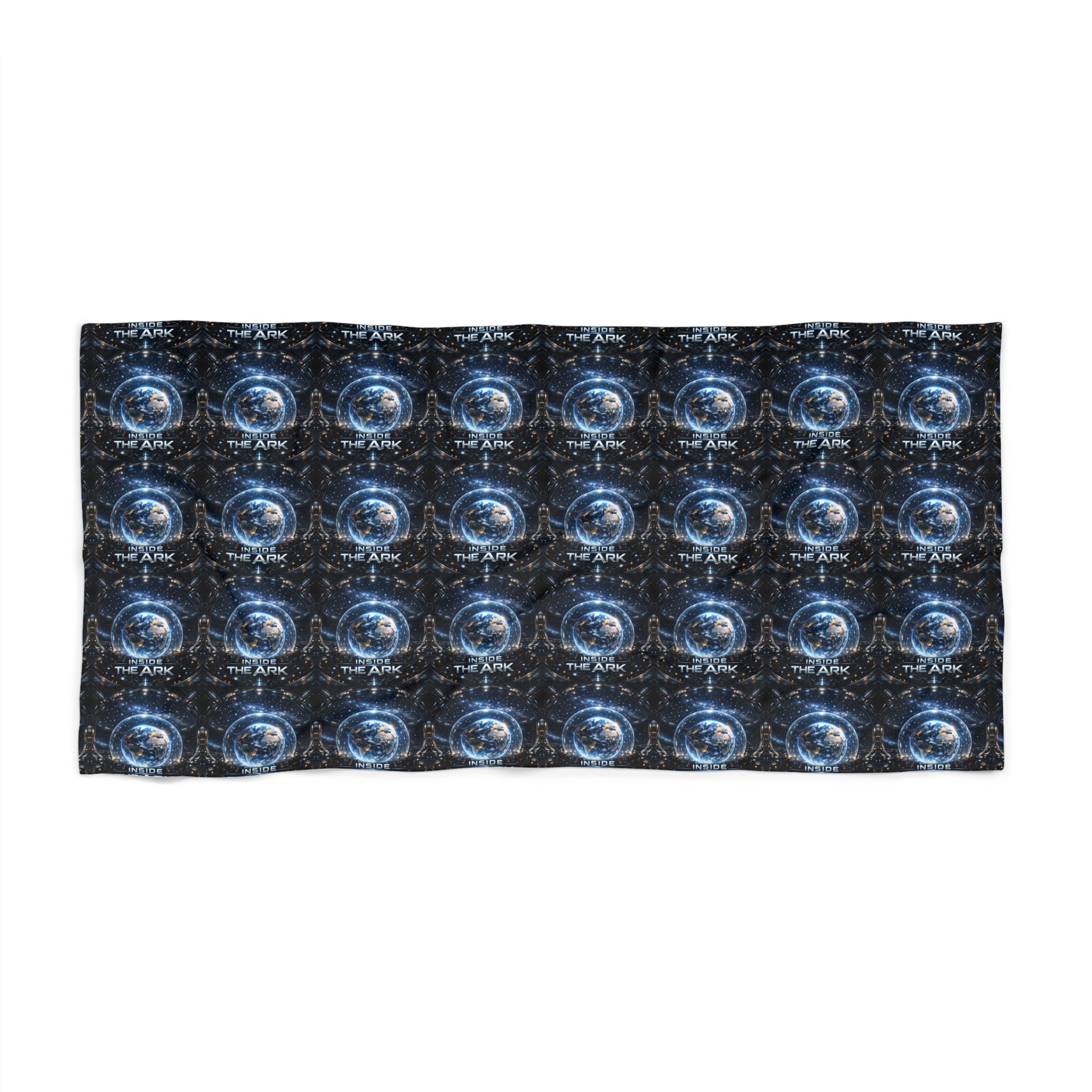 PRB Galaxy Vortex Beach Towel – Cosmic Spiral Pattern by Power Runs Black