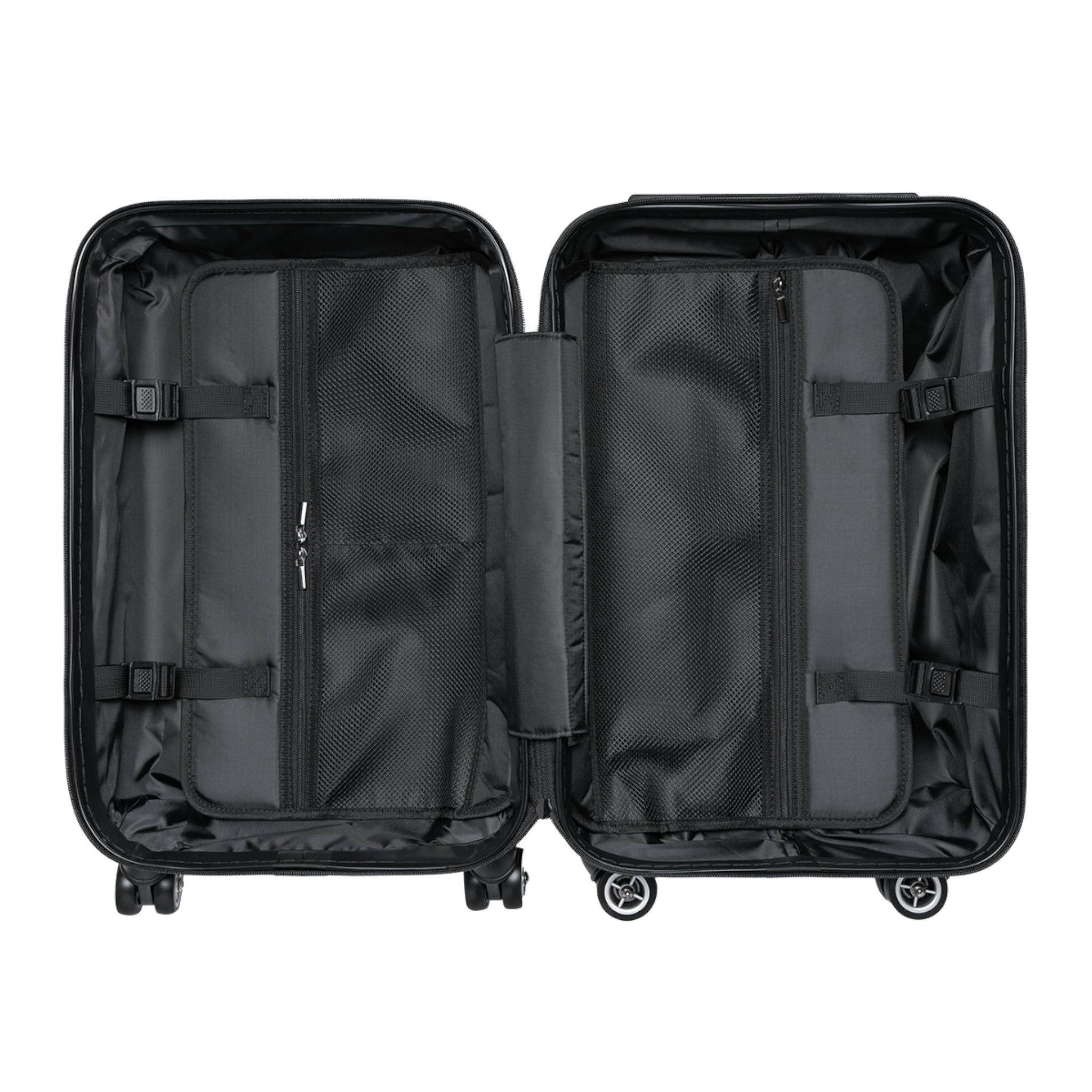 Power Runs Black PRB Gold Geo Accent Suitcase – Carry-On Hard Shell Luggage by Power Runs Black