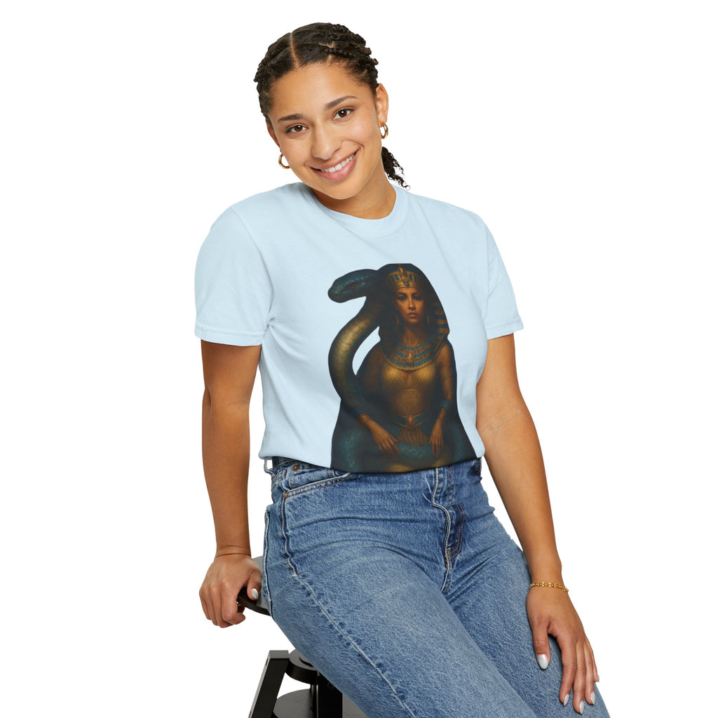PRB Egyptian Goddess with Snake T-Shirt | Pharaoh Serpent Art Tee by Power Runs Black