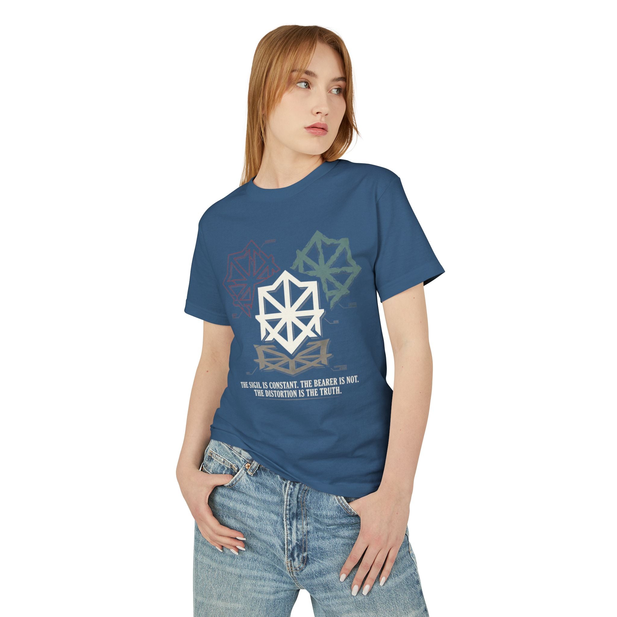 Power Runs Black PRB Abstract Geometric Logo Tee — Vintage Garment-Dyed Graphic T-Shirt by Power Runs Black