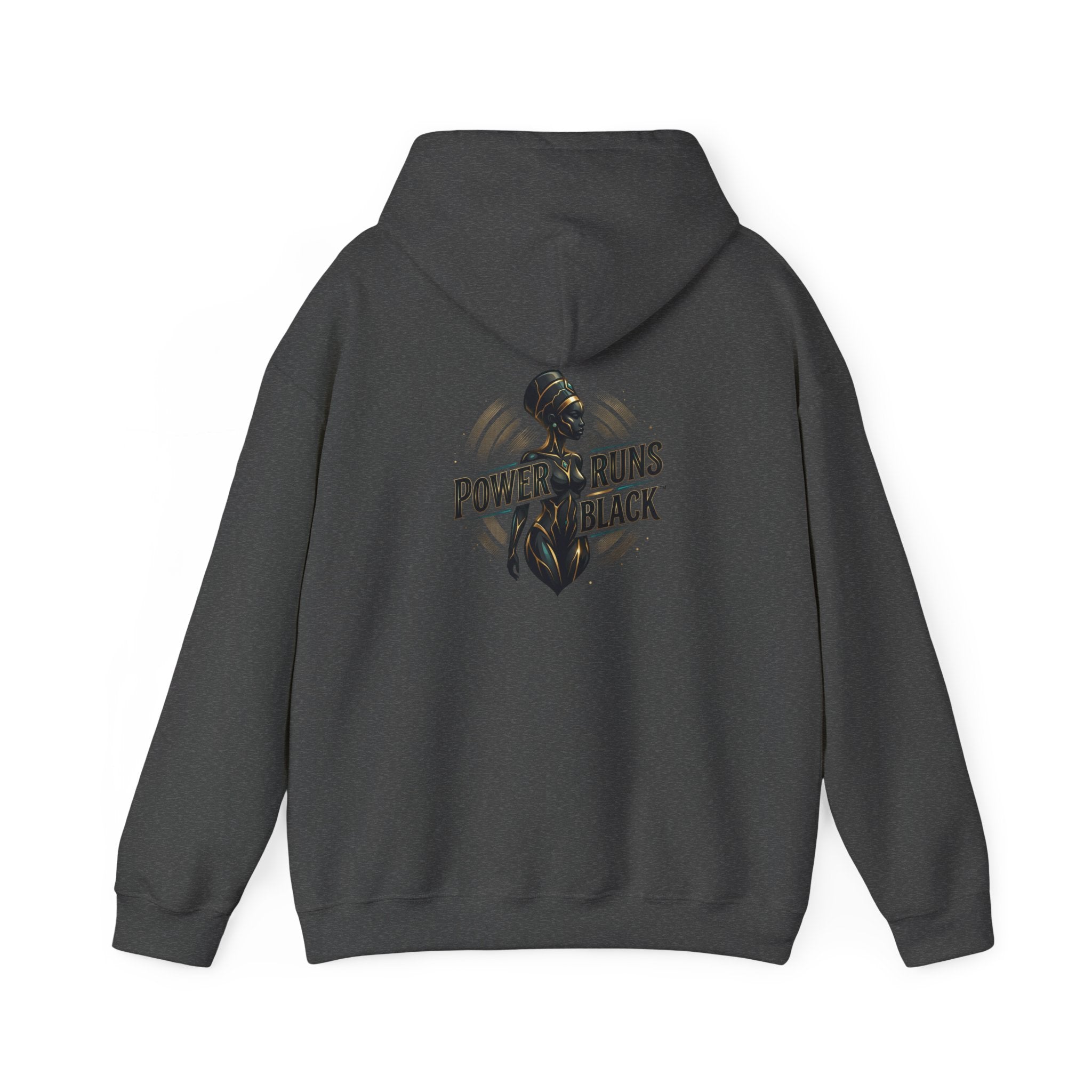 Power Runs Black PRB Logo Hoodie — Ascension State Crown Design by Printify