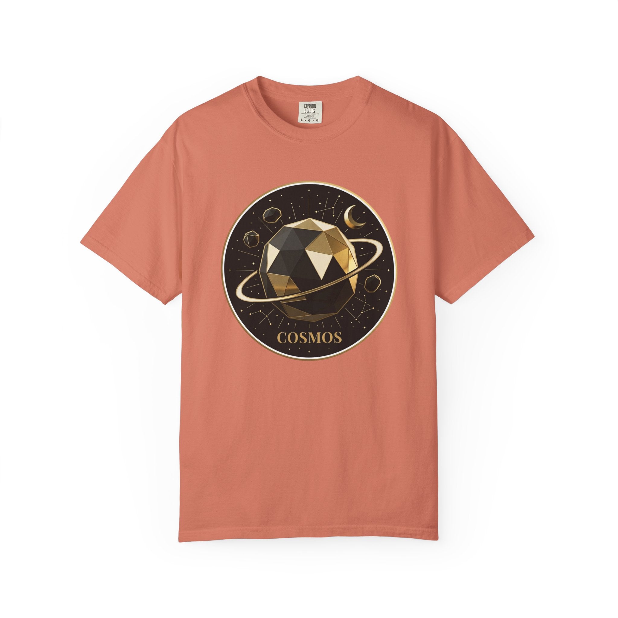 PRB Cosmos Geometric Planet T-Shirt by Power Runs Black