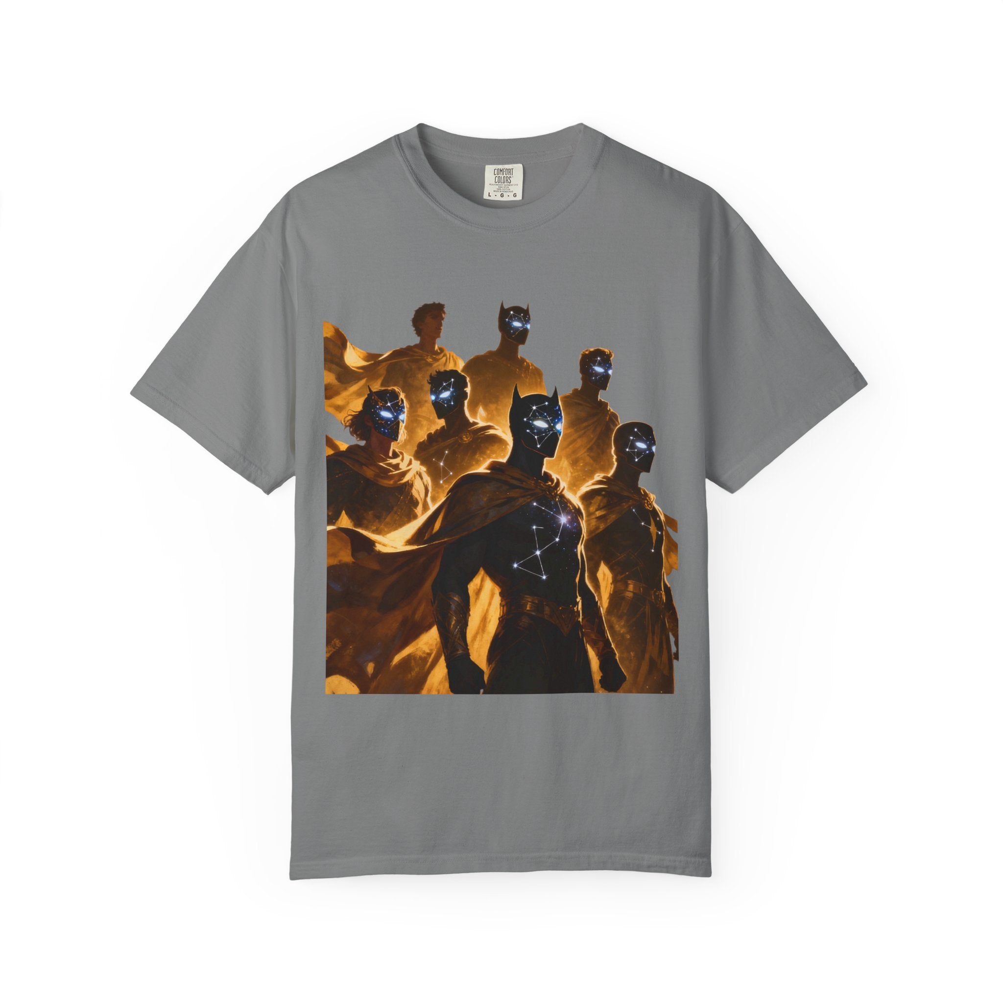 PRB Cosmic Heroes Graphic Tee (Golden Cloaks & Starry Faces) by Power Runs Black