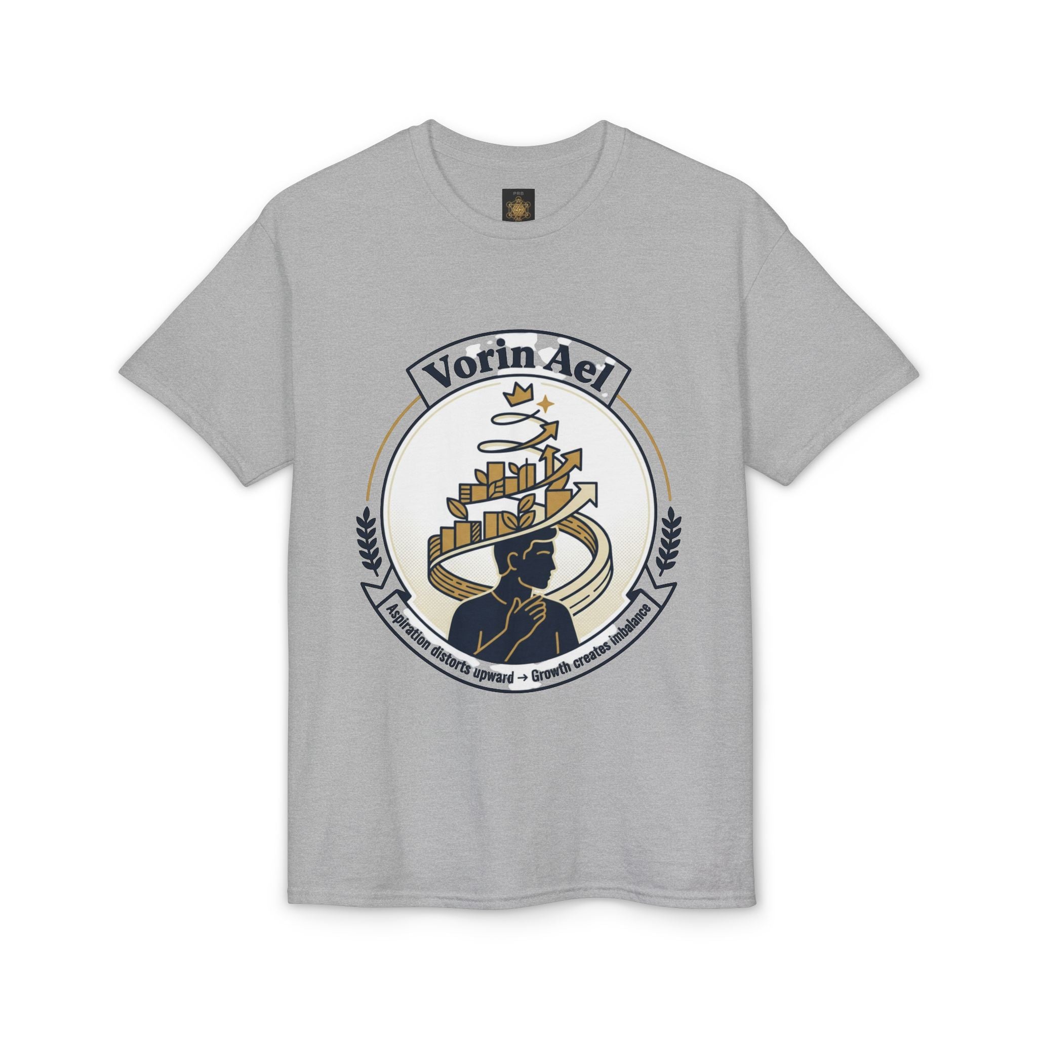 Power Runs Black PRB Vorin Ael Crest T-Shirt — Fantasy Guild Emblem Tee by Printify